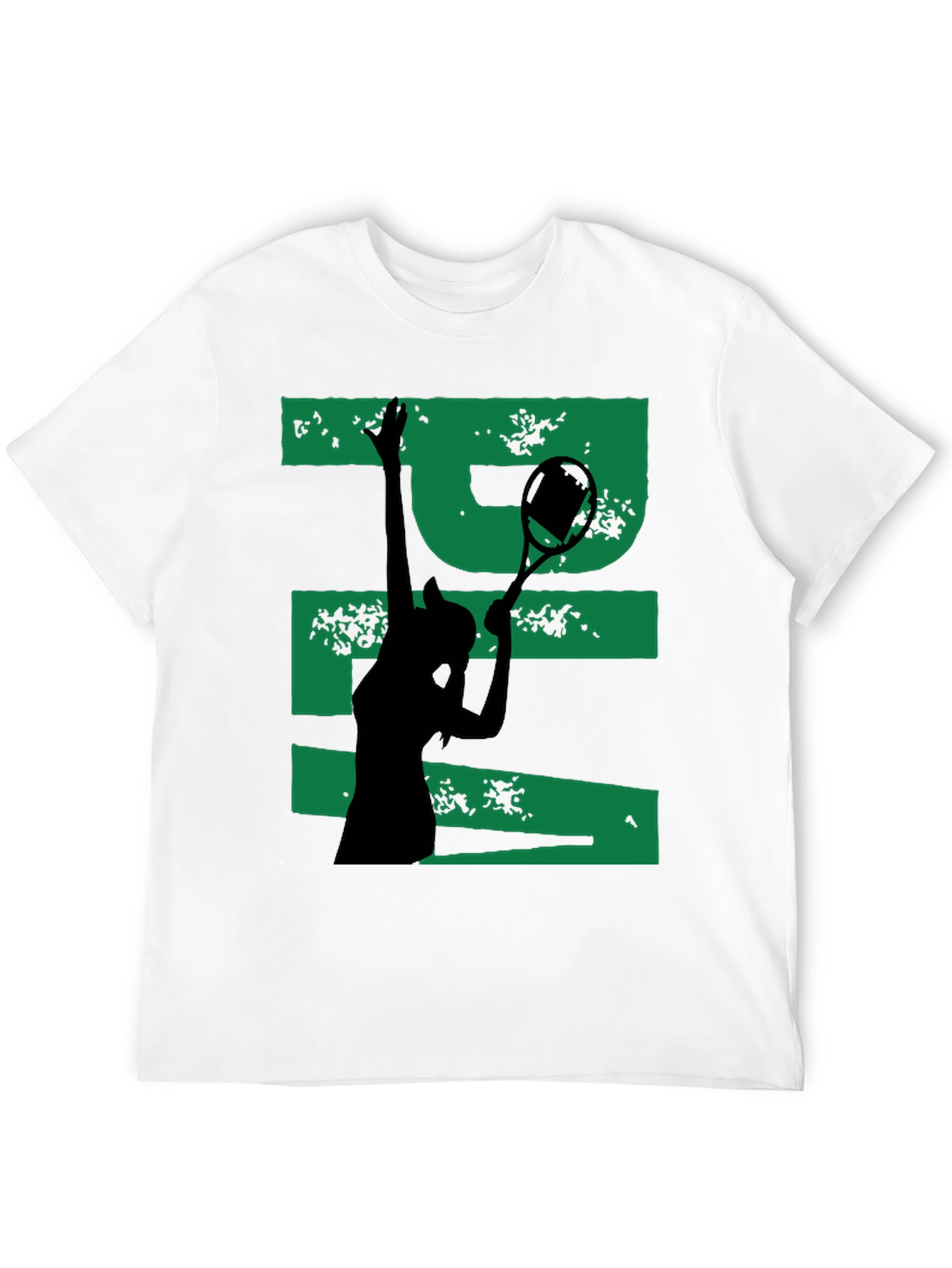 Tennis Player Silhouette Graphic Tee