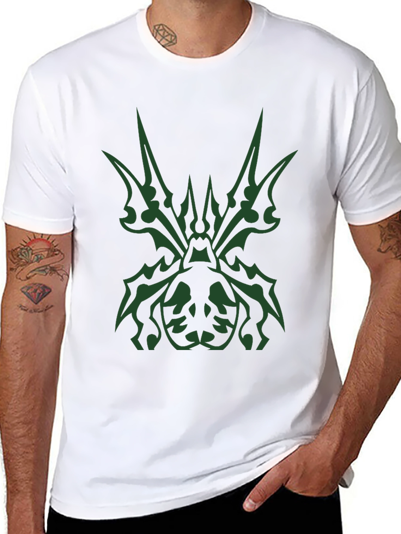 Tribal Spider Graphic Black T-Shirt