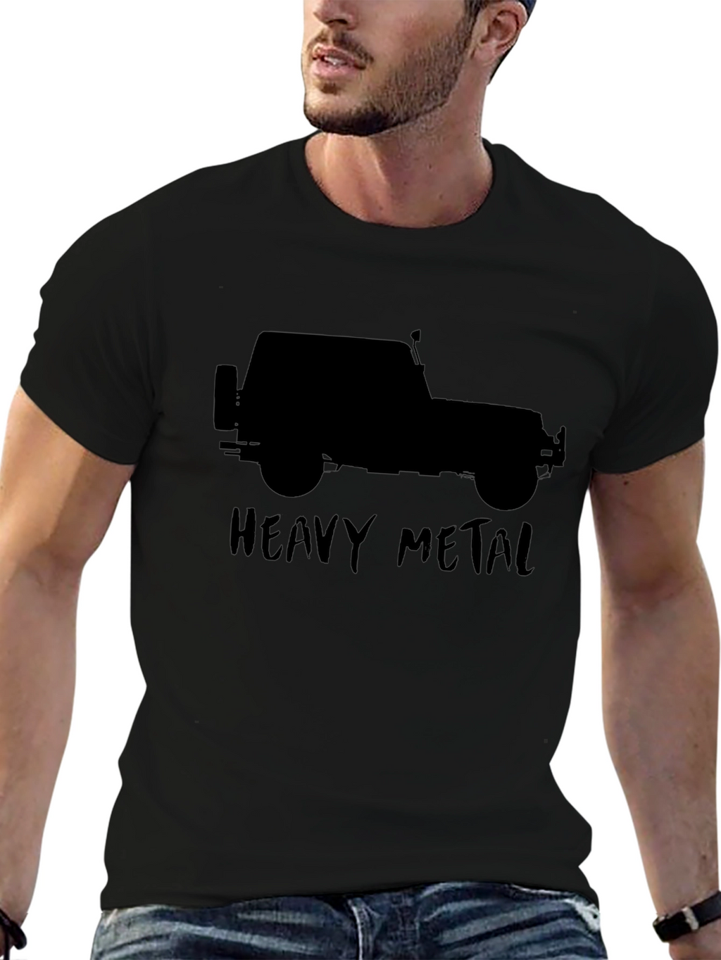 Heavy Metal Jeep T-Shirt - Black