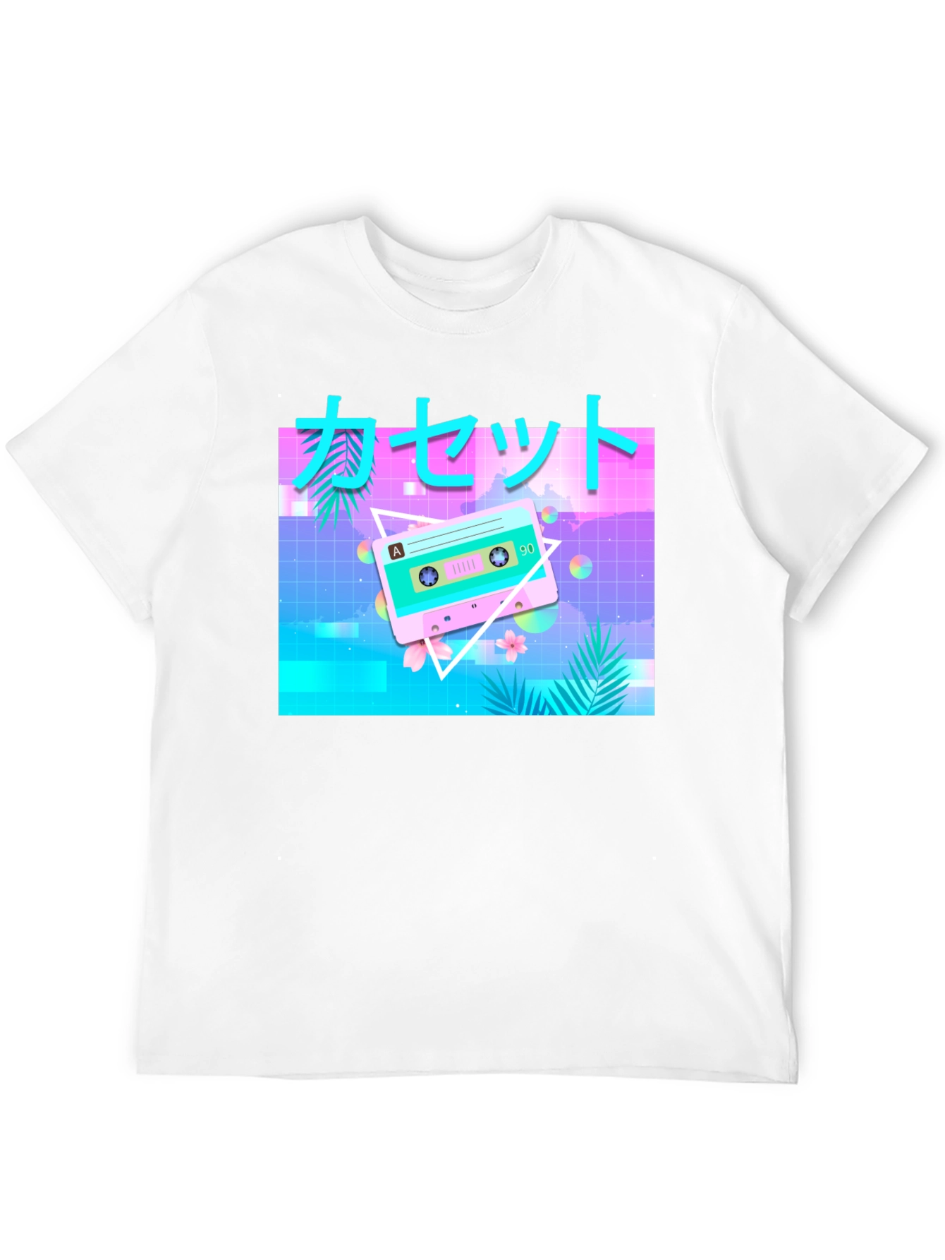 Retro Cassette Tape Graphic Tee - Vaporwave Aesthetic