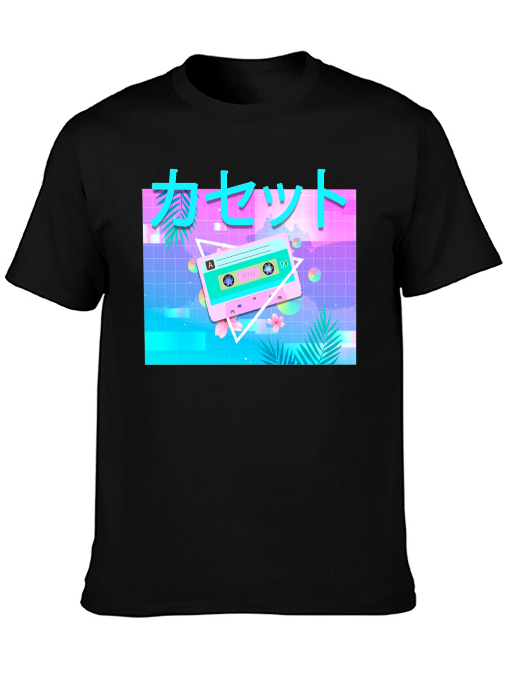 Retro Cassette Tape Graphic Tee - Vaporwave Aesthetic