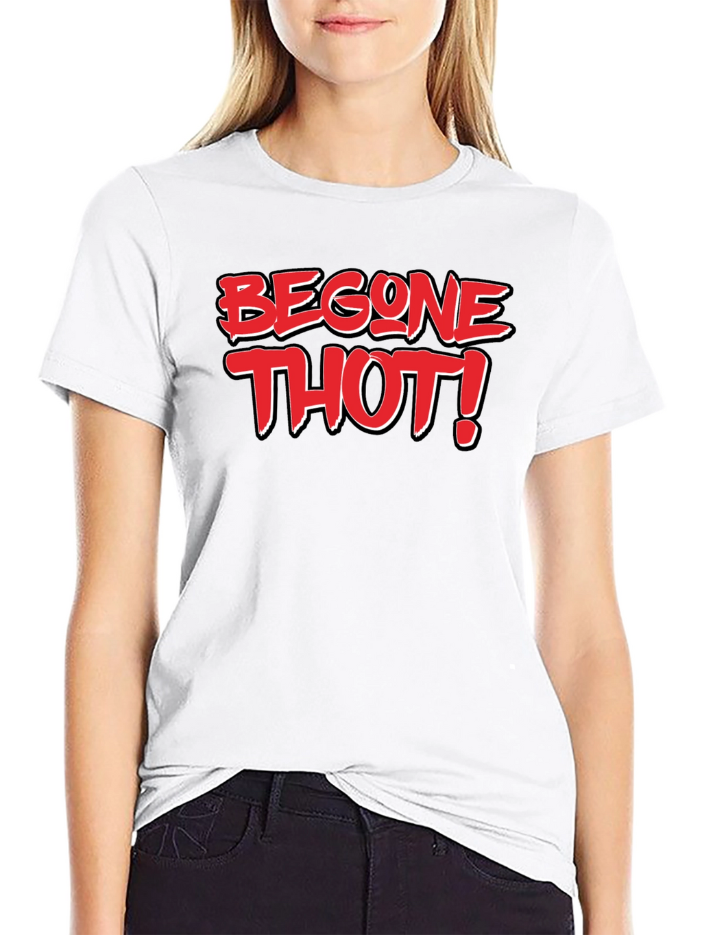 Begone Thot! Black T-Shirt - Bold Graphic Novelty Tee