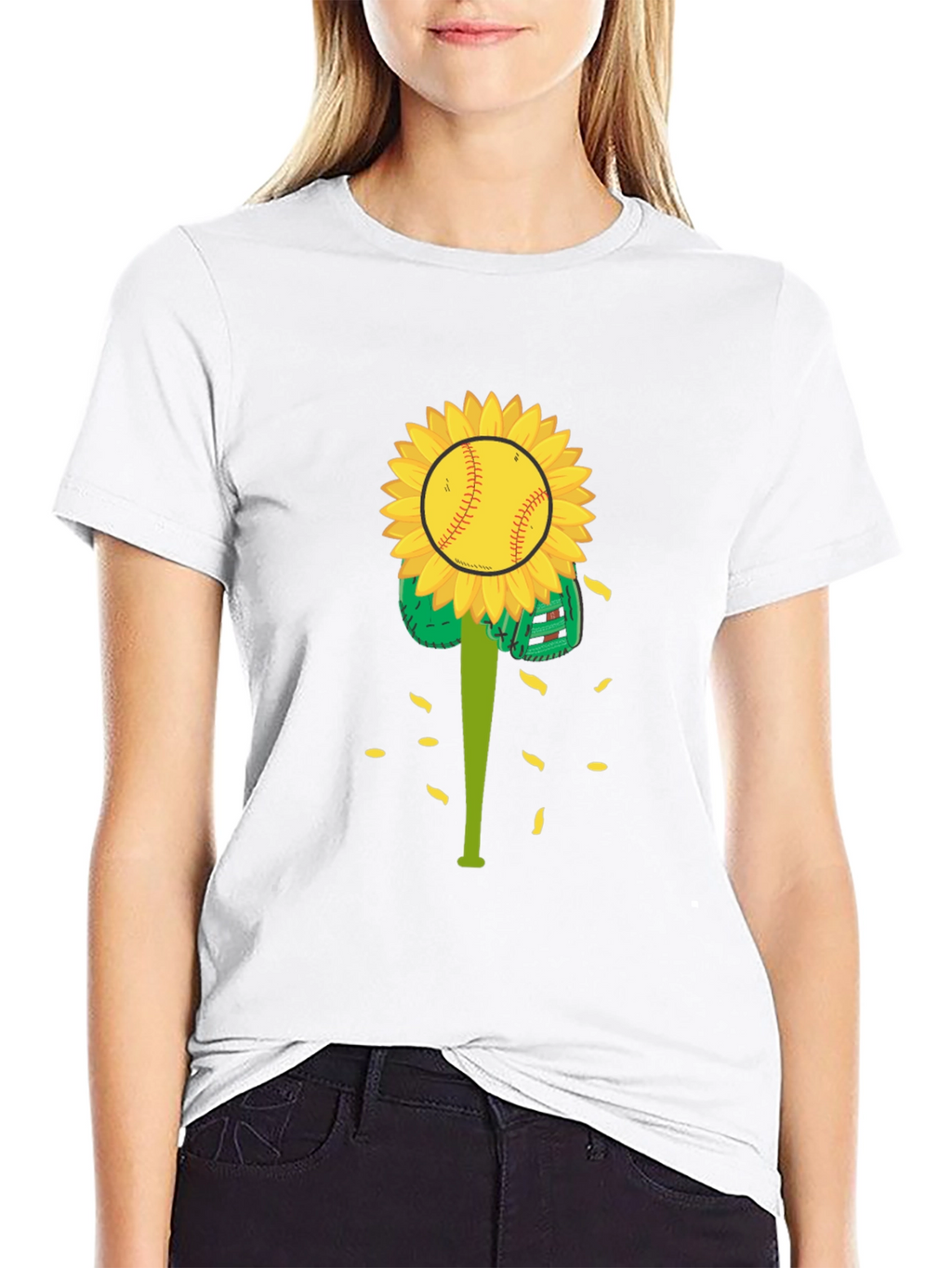 Sunflower Baseball Graphic Tee