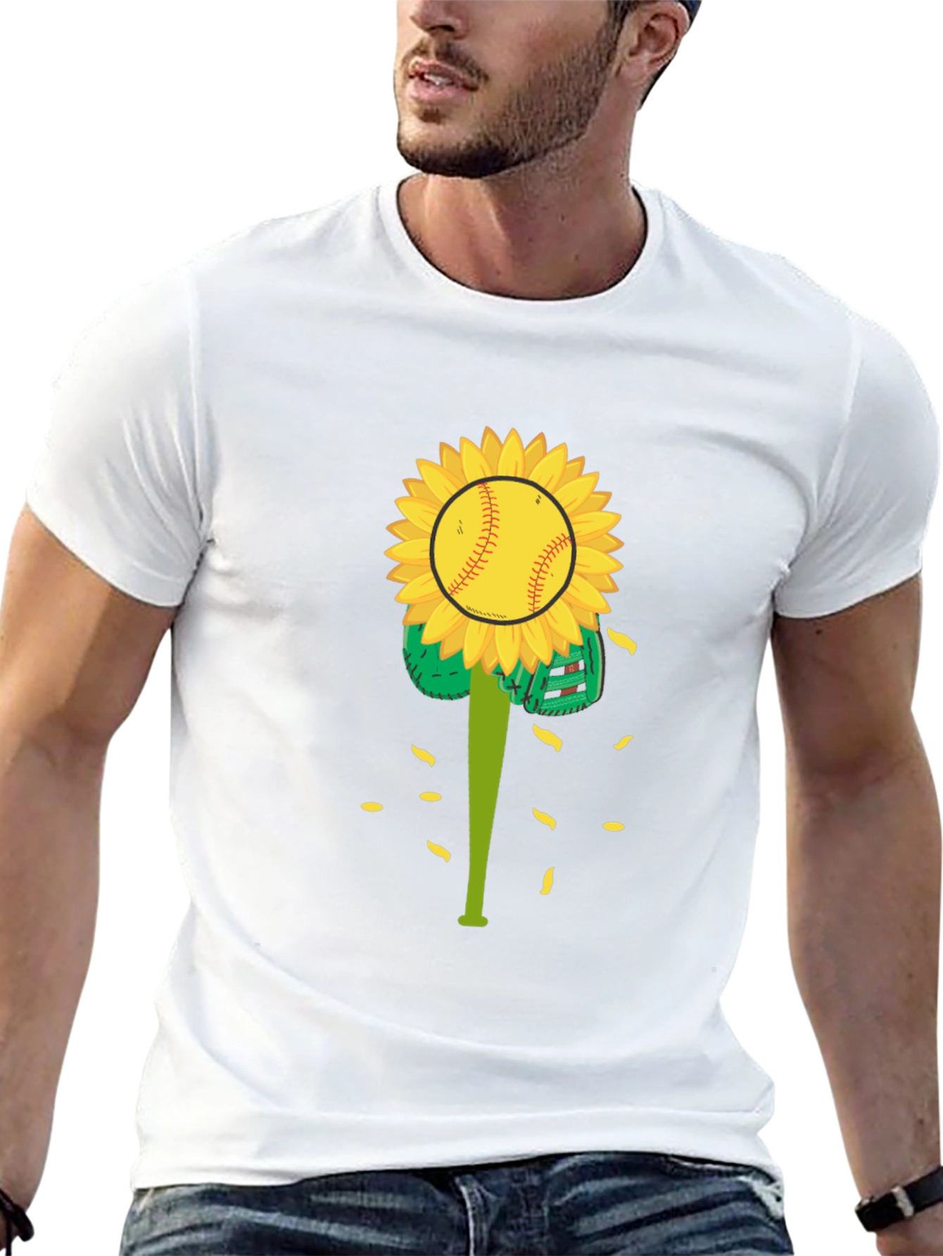 Sunflower Baseball Graphic Tee