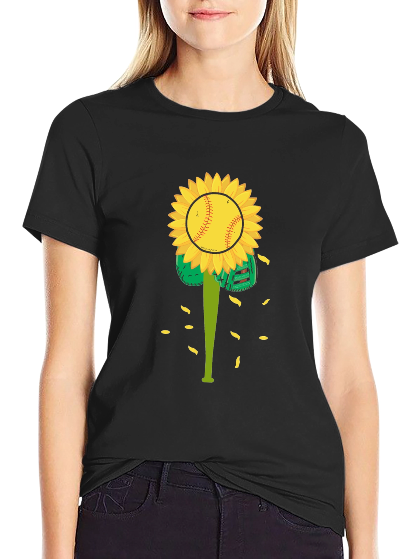 Sunflower Baseball Graphic Tee