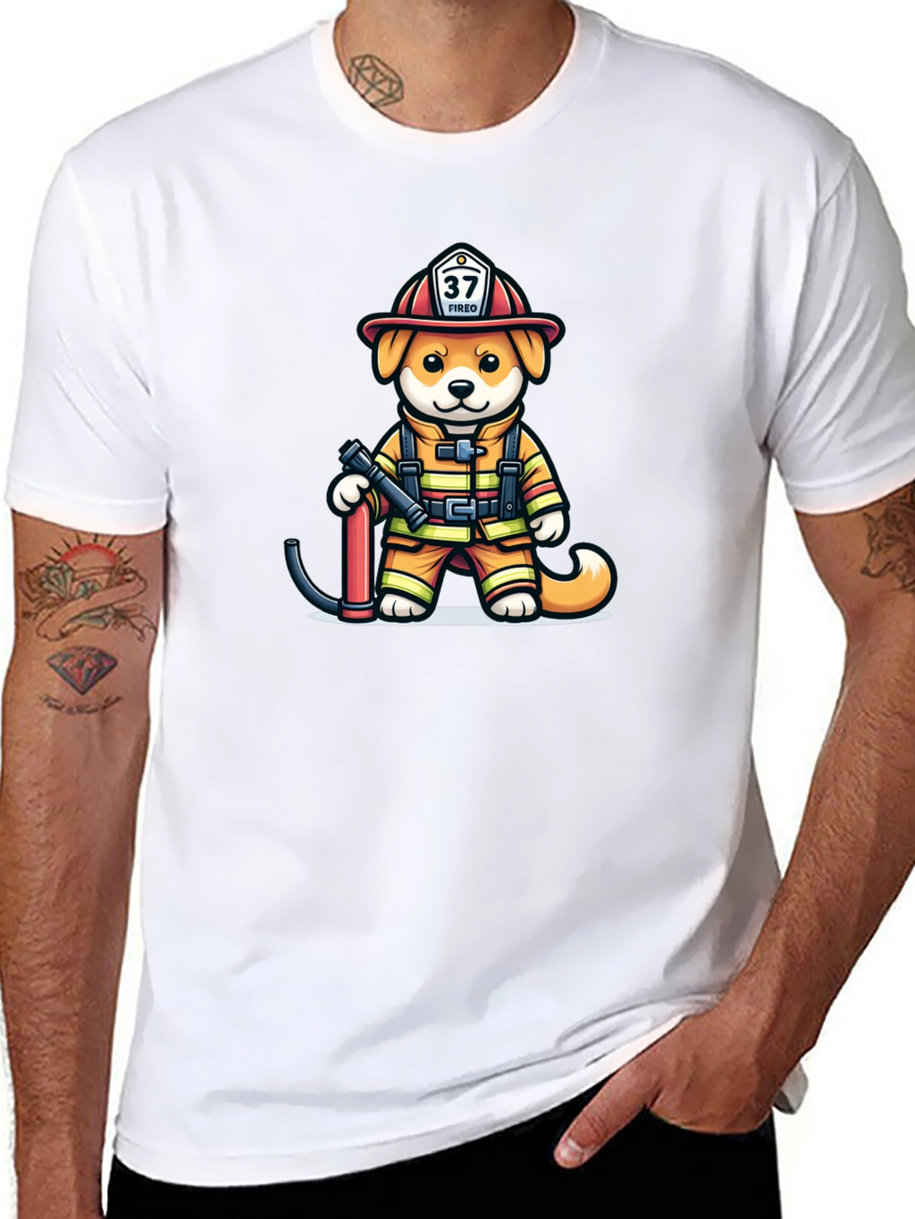 Firefighter Dog T-Shirt: Fired Up Pup!