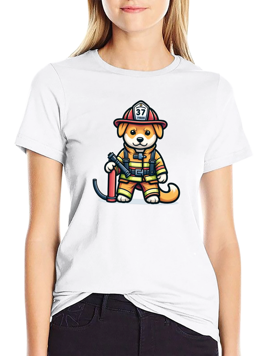 Firefighter Dog T-Shirt: Fired Up Pup!