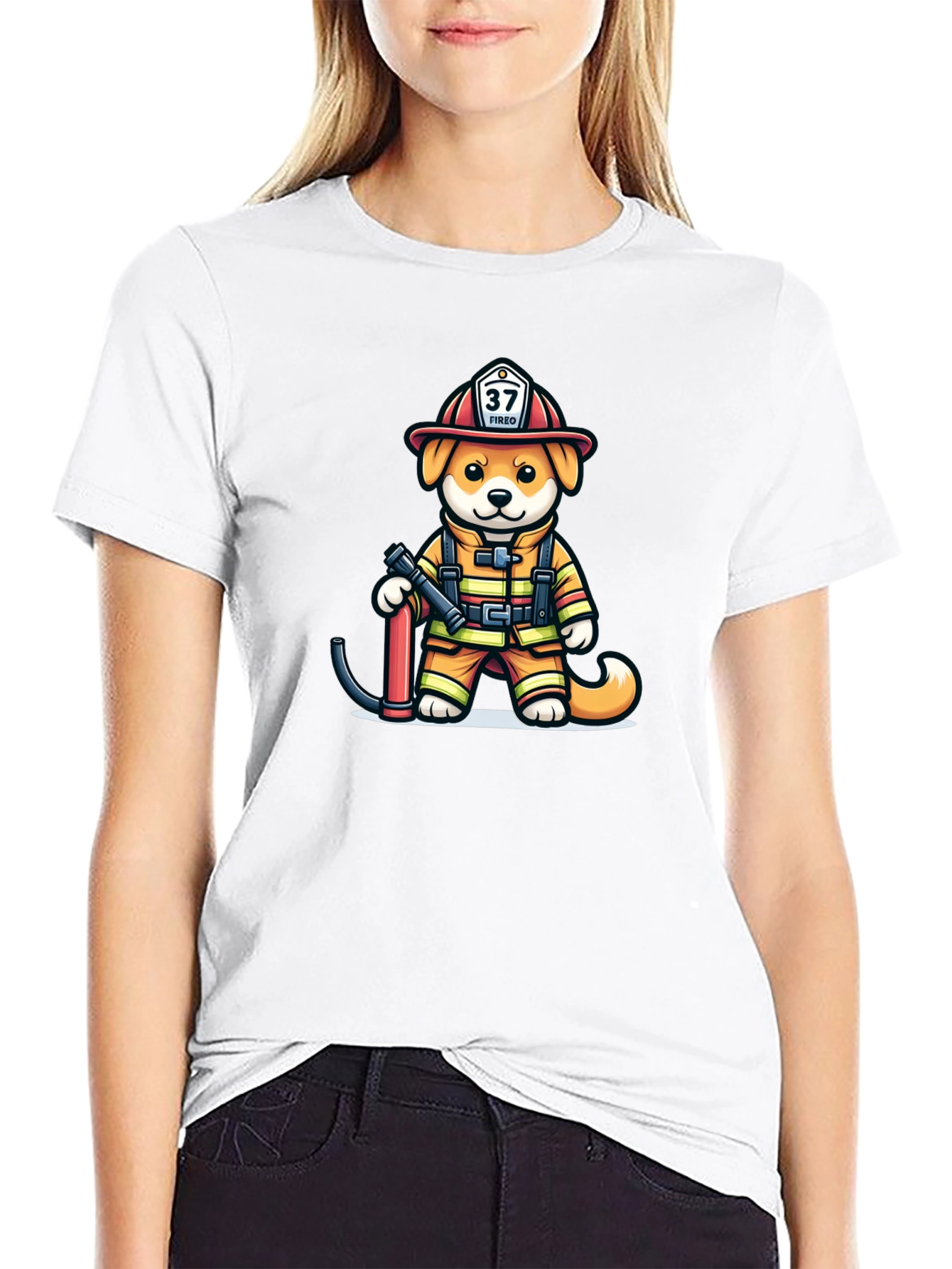 Firefighter Dog T-Shirt: Fired Up Pup!