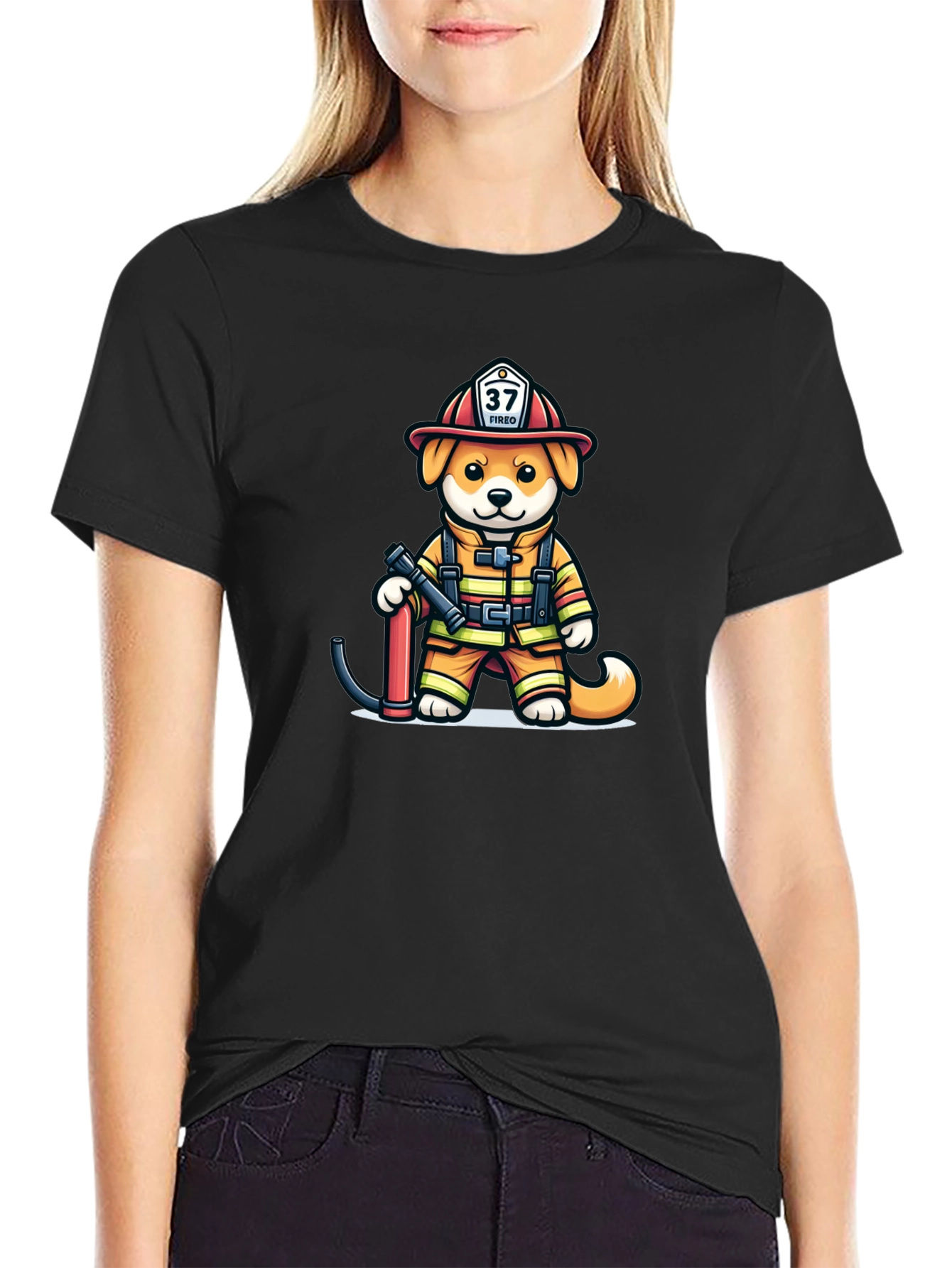 Firefighter Dog T-Shirt: Fired Up Pup!