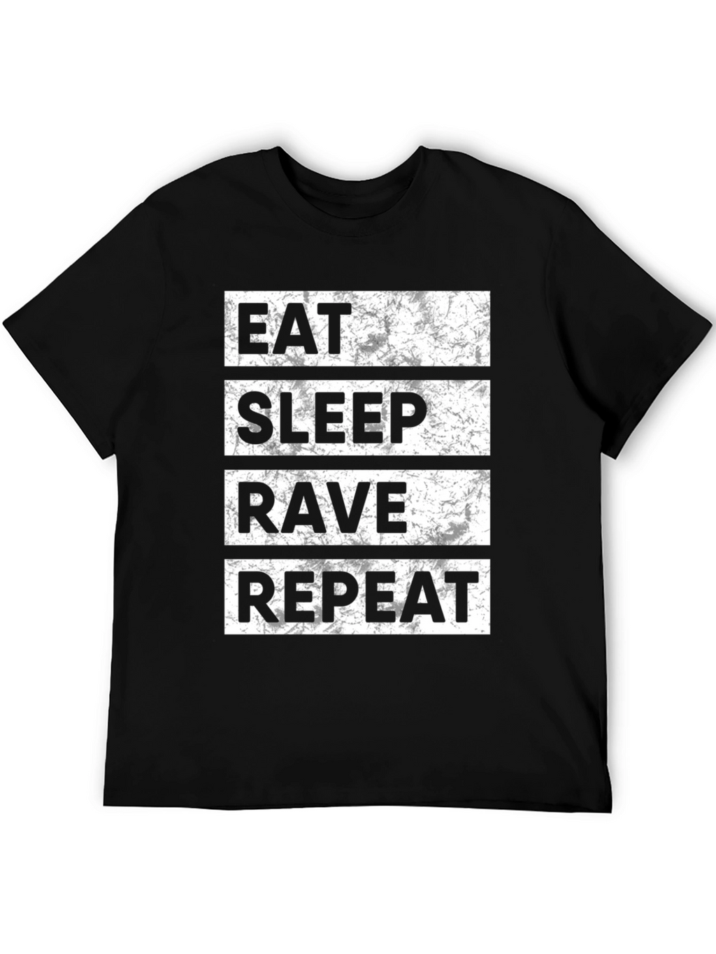 Eat Sleep Rave Repeat Black T-Shirt