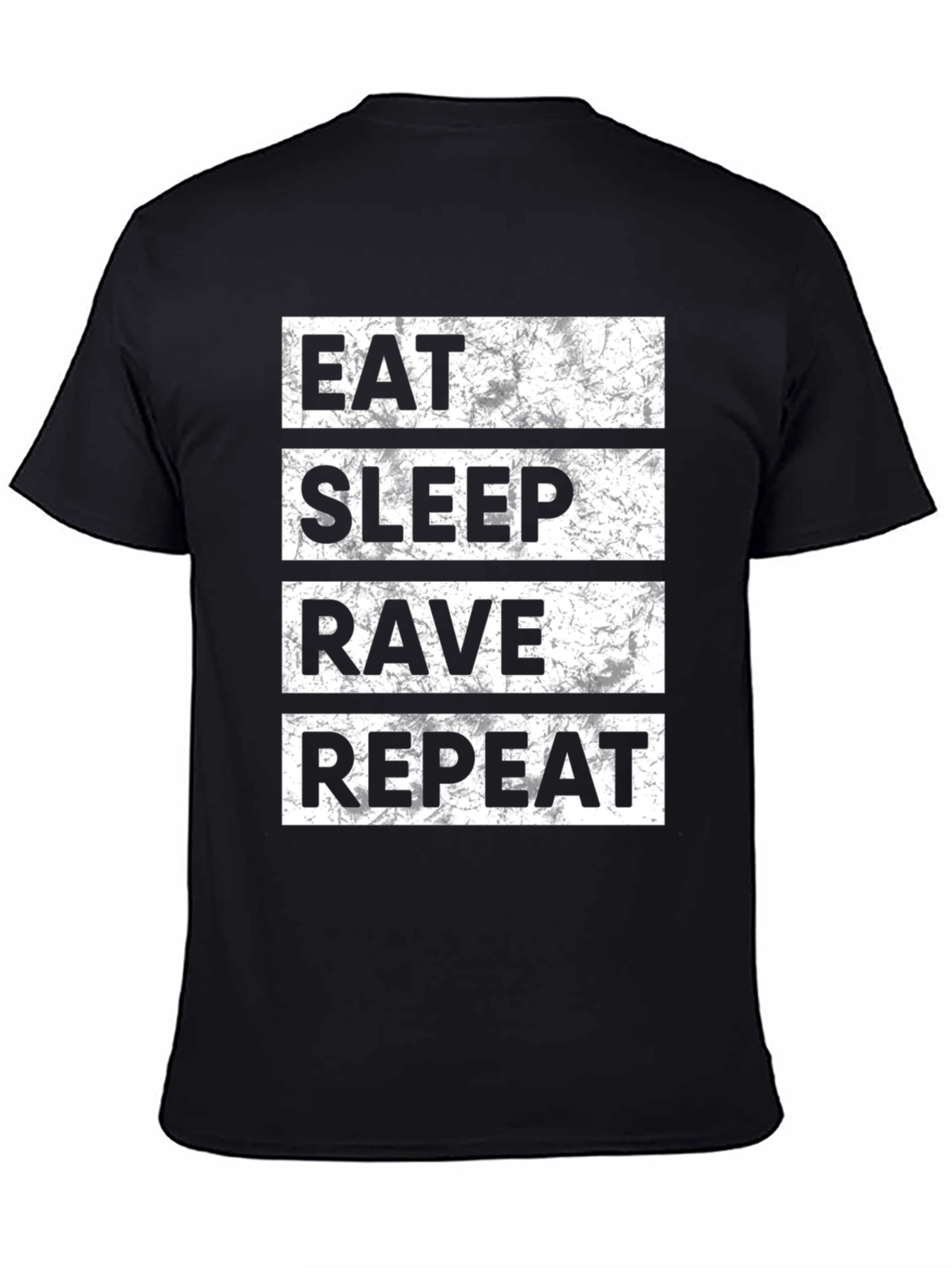 Eat Sleep Rave Repeat Black T-Shirt