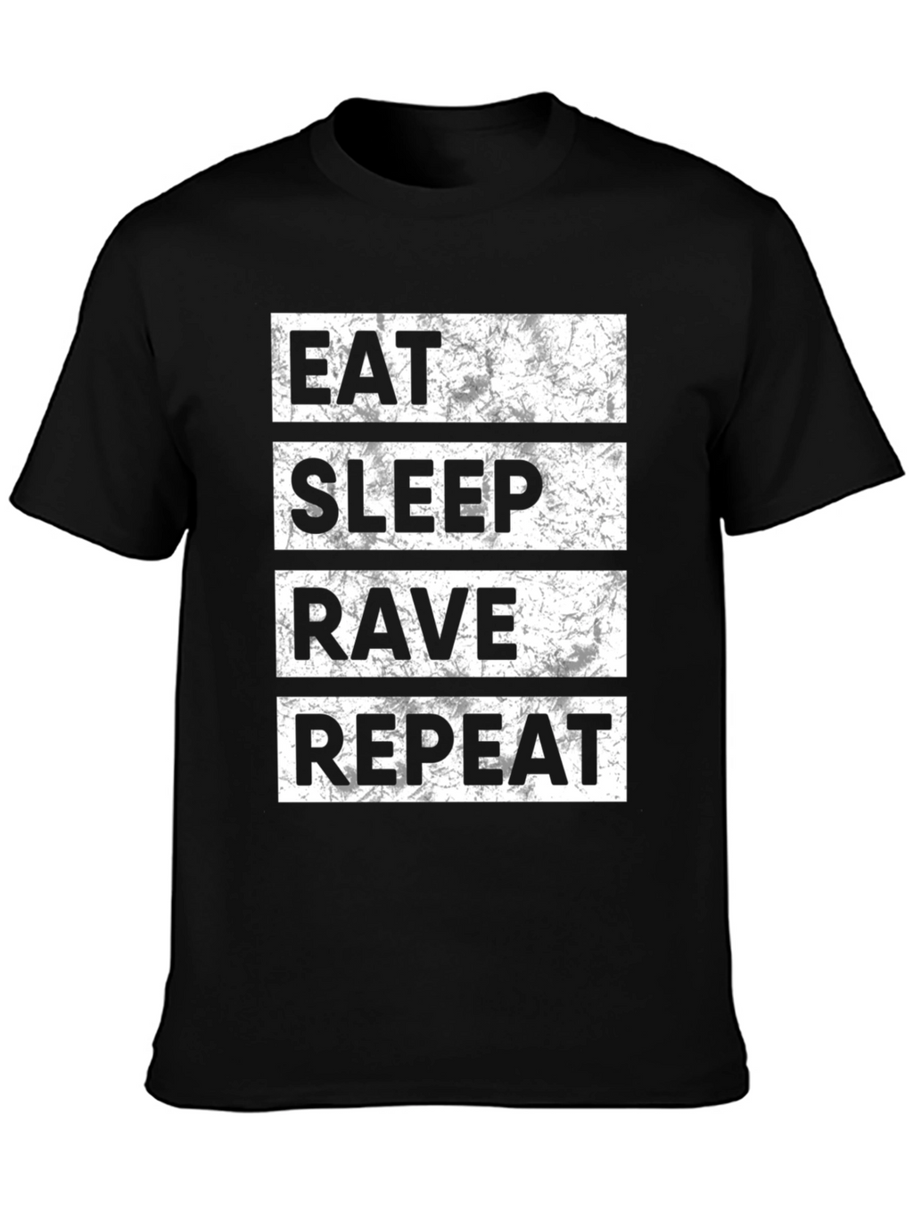Eat Sleep Rave Repeat Black T-Shirt