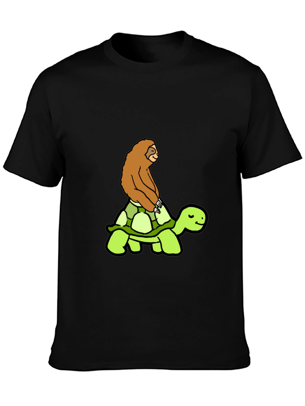 Sloth Riding Turtle T-Shirt Funny Slow Animals Tee