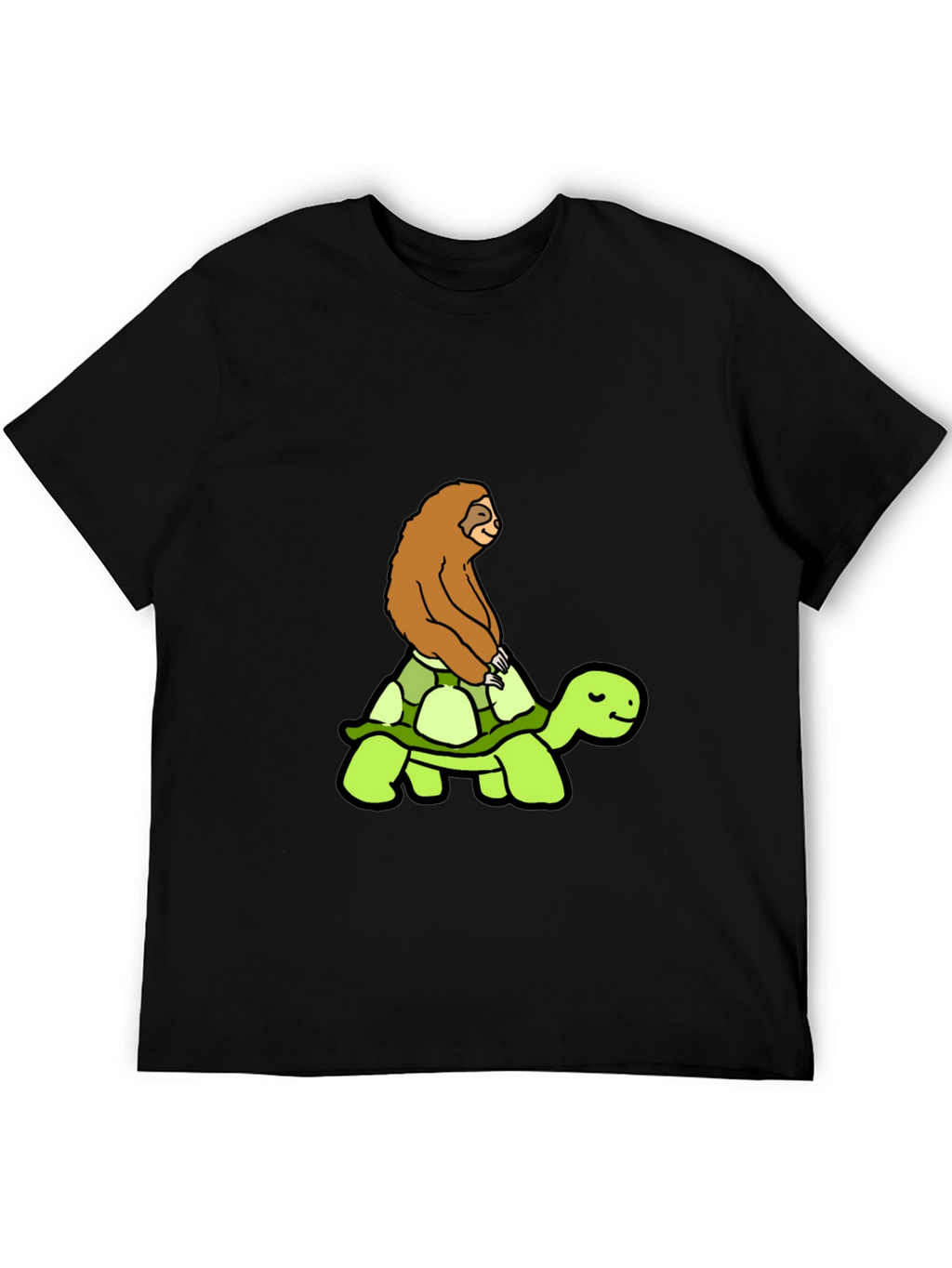 Sloth Riding Turtle T-Shirt Funny Slow Animals Tee