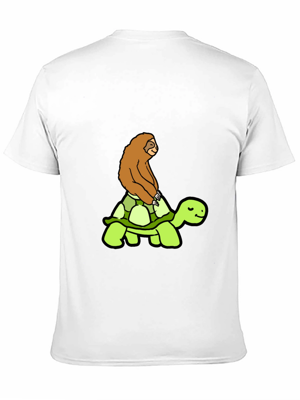 Sloth Riding Turtle T-Shirt Funny Slow Animals Tee