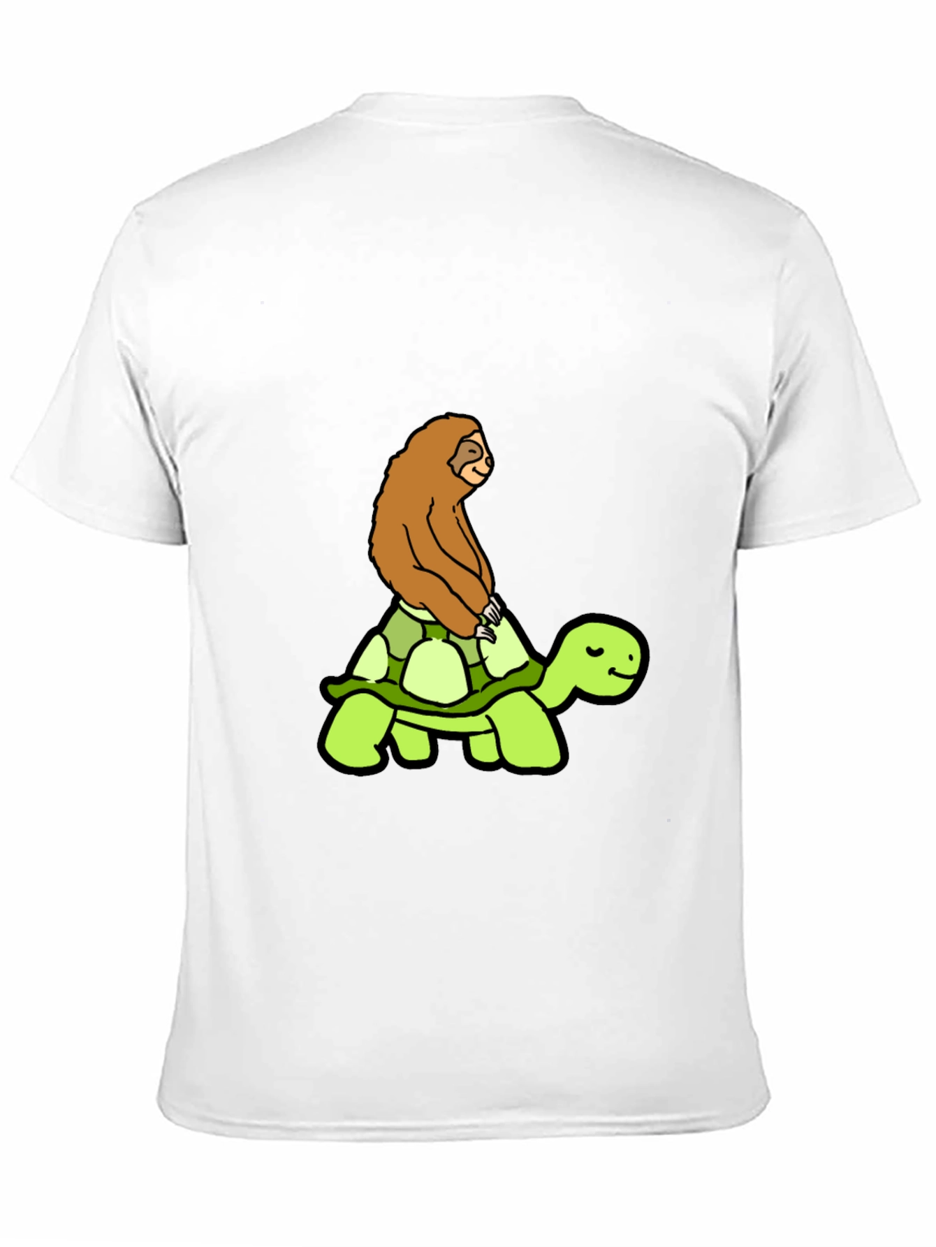 Sloth Riding Turtle T-Shirt Funny Slow Animals Tee