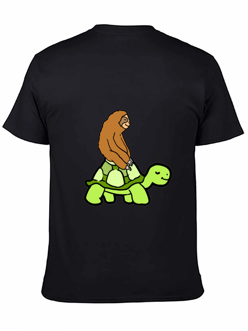 Sloth Riding Turtle T-Shirt Funny Slow Animals Tee