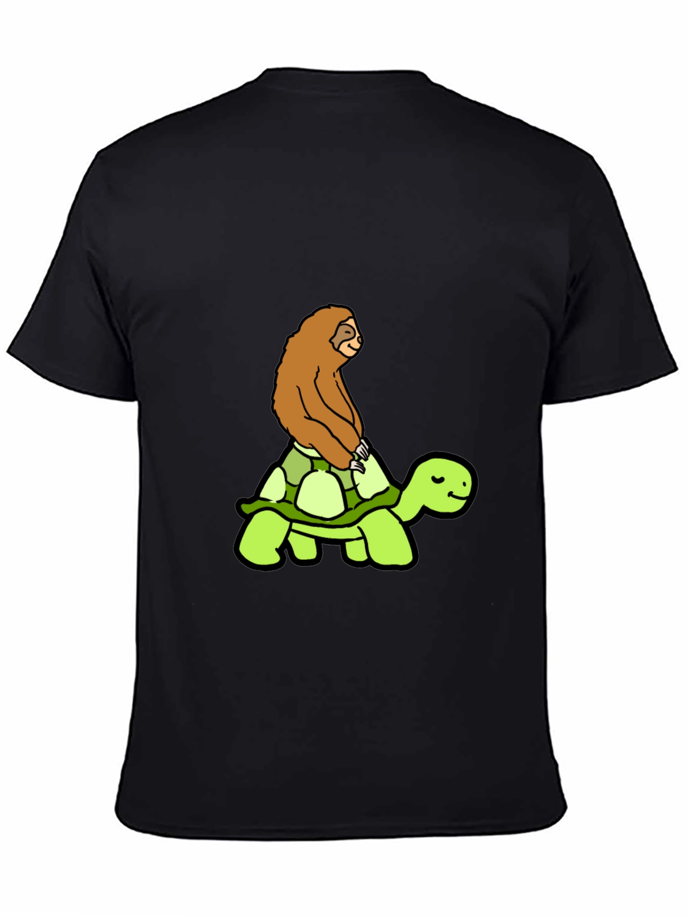 Sloth Riding Turtle T-Shirt Funny Slow Animals Tee