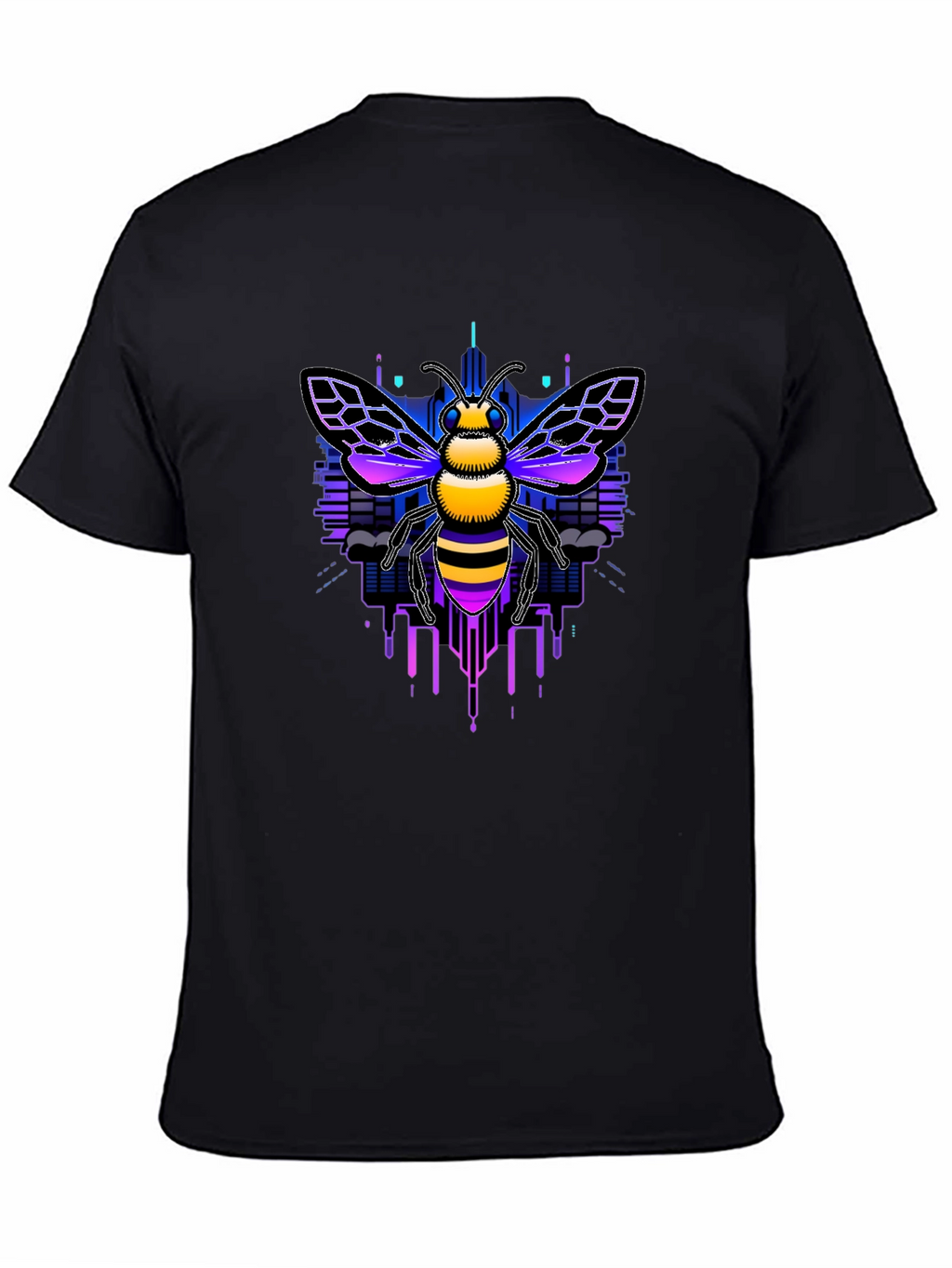 Cyberpunk Bee Graphic Tee - Unique Design