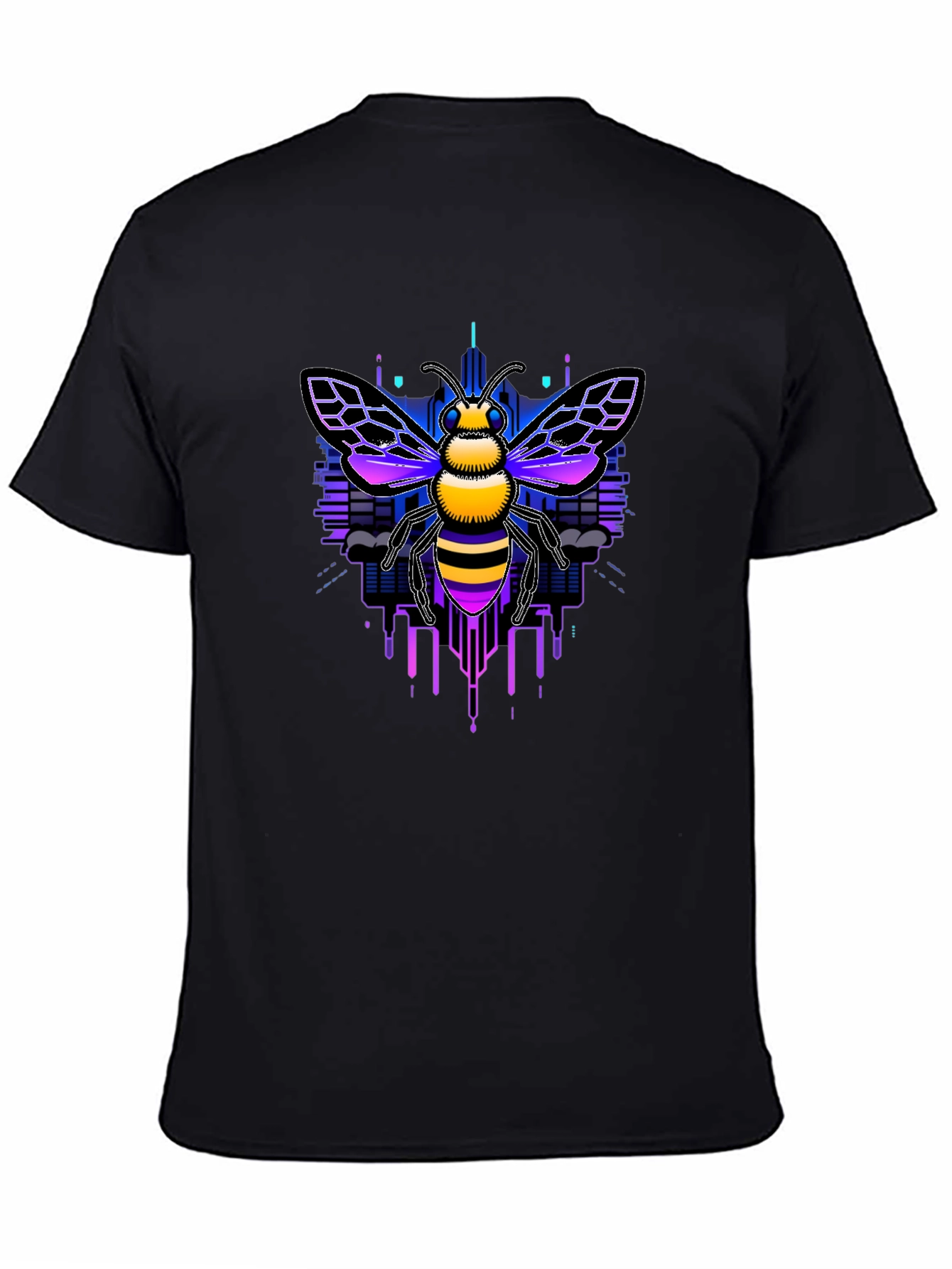 Cyberpunk Bee Graphic Tee - Unique Design