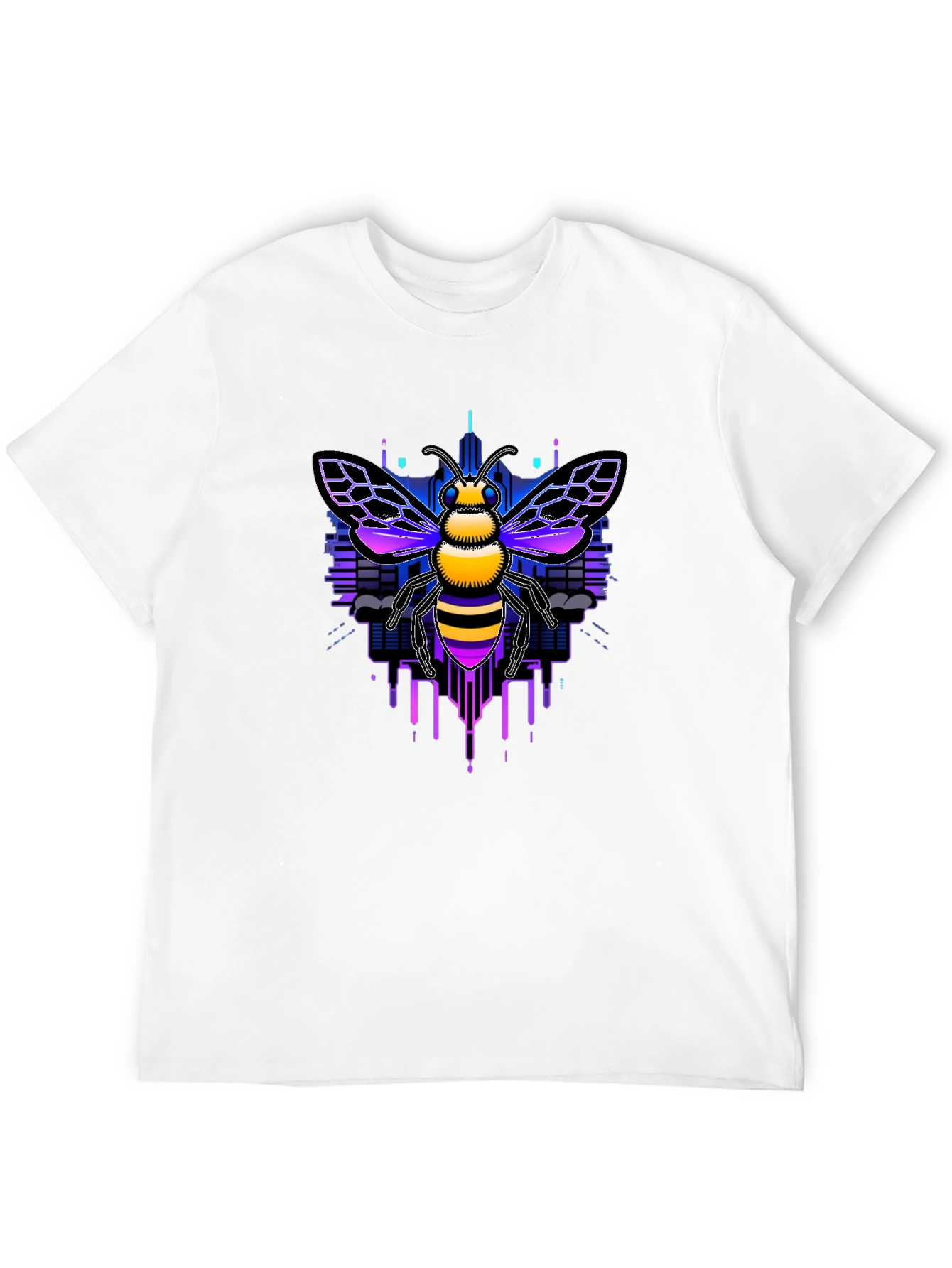 Cyberpunk Bee Graphic Tee - Unique Design