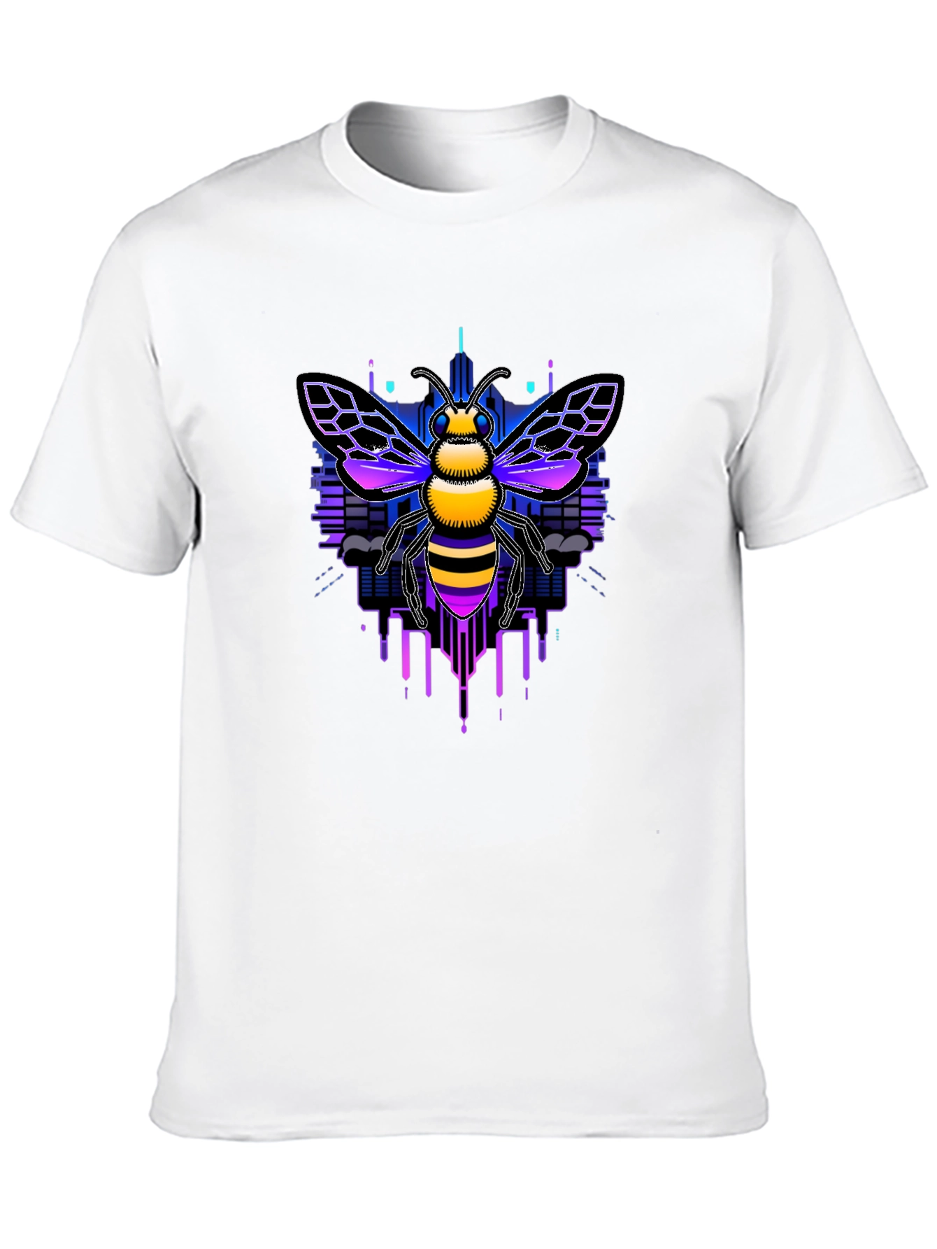Cyberpunk Bee Graphic Tee - Unique Design