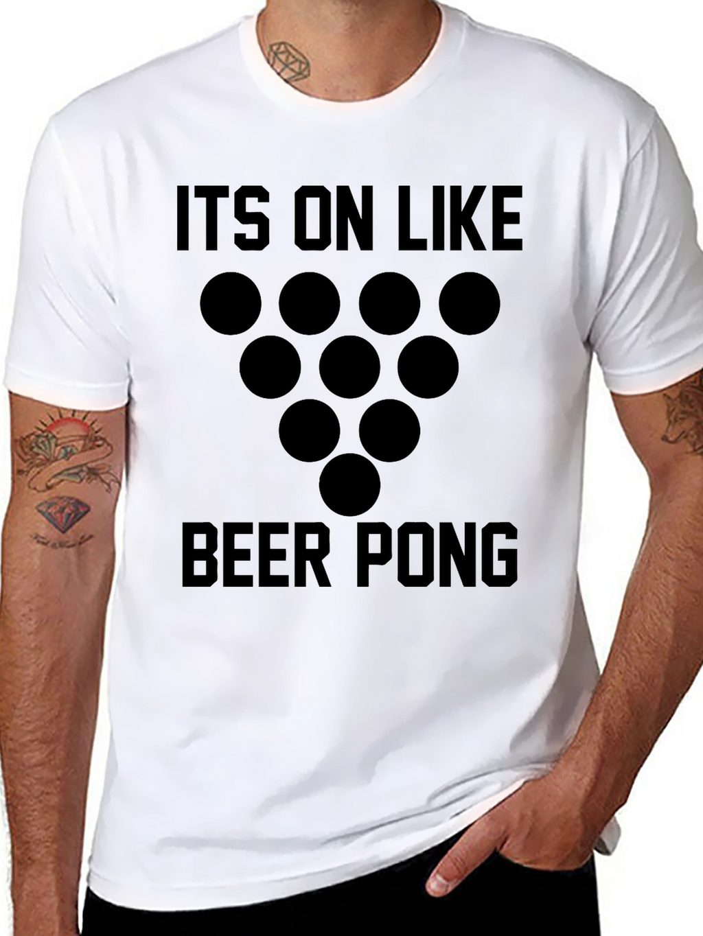 Beer Pong Graphic T-Shirt - Its On Like...