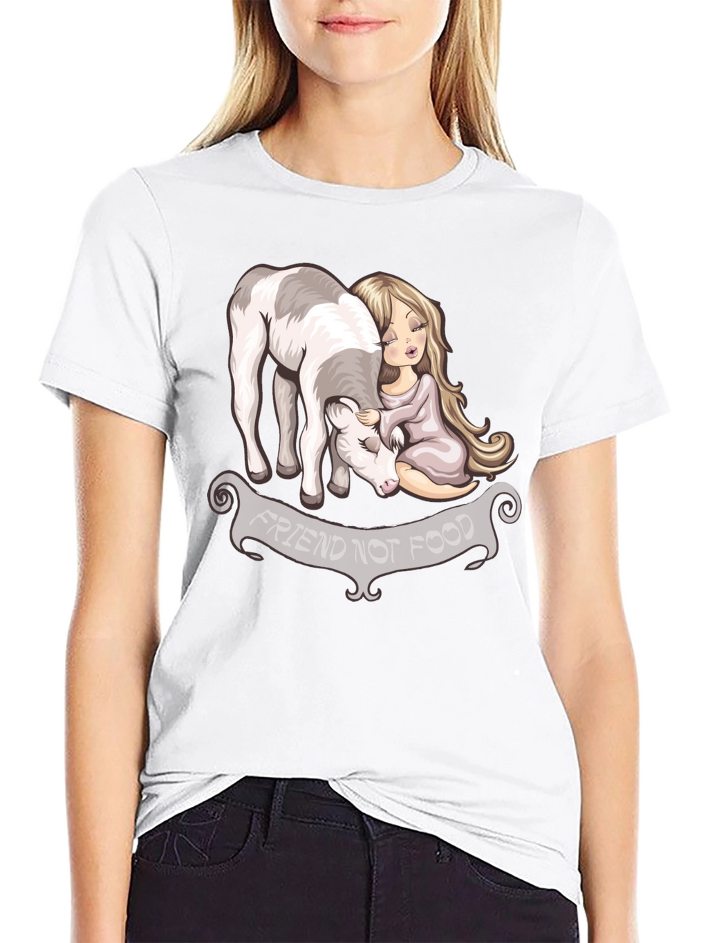Vegan T-Shirt - Friend Not Food Graphic Tee