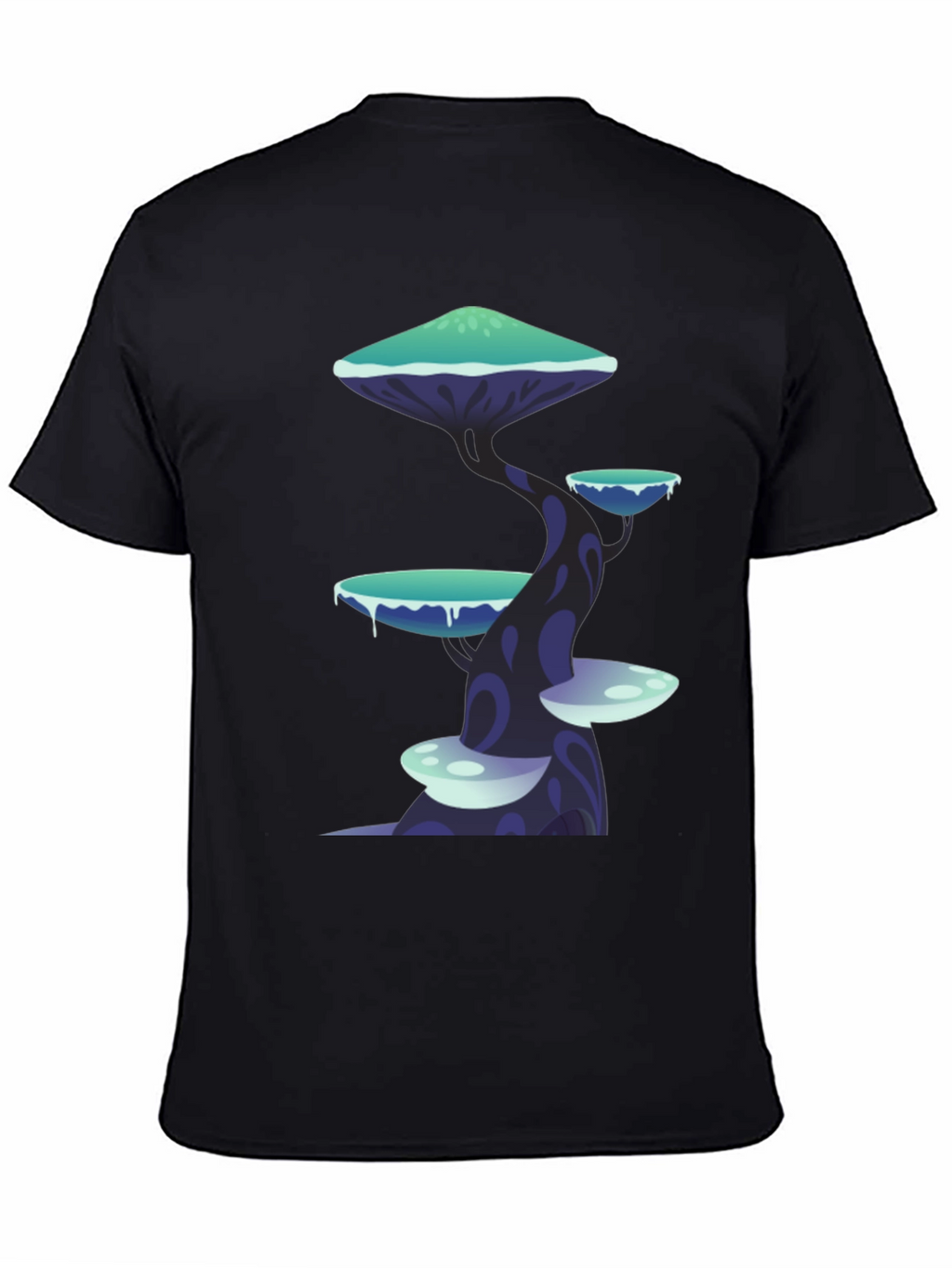 Fantasy Mushroom Tree Graphic Tee - Unique Design