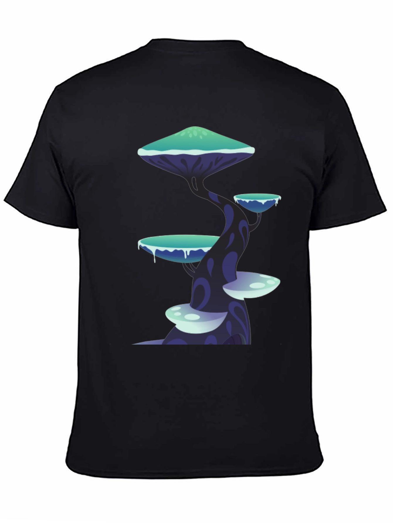 Fantasy Mushroom Tree Graphic Tee - Unique Design