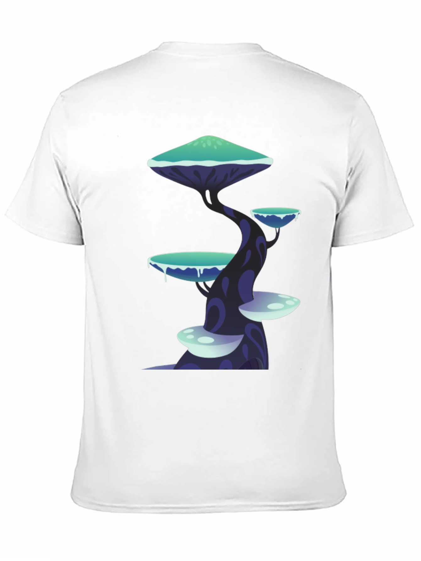 Fantasy Mushroom Tree Graphic Tee - Unique Design