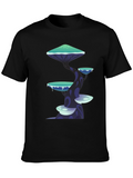 Fantasy Mushroom Tree Graphic Tee - Unique Design