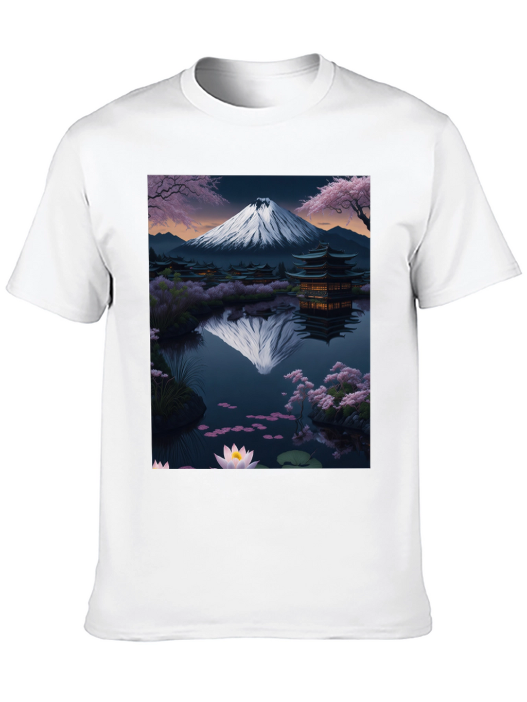 Mount Fuji Reflection Graphic Tee