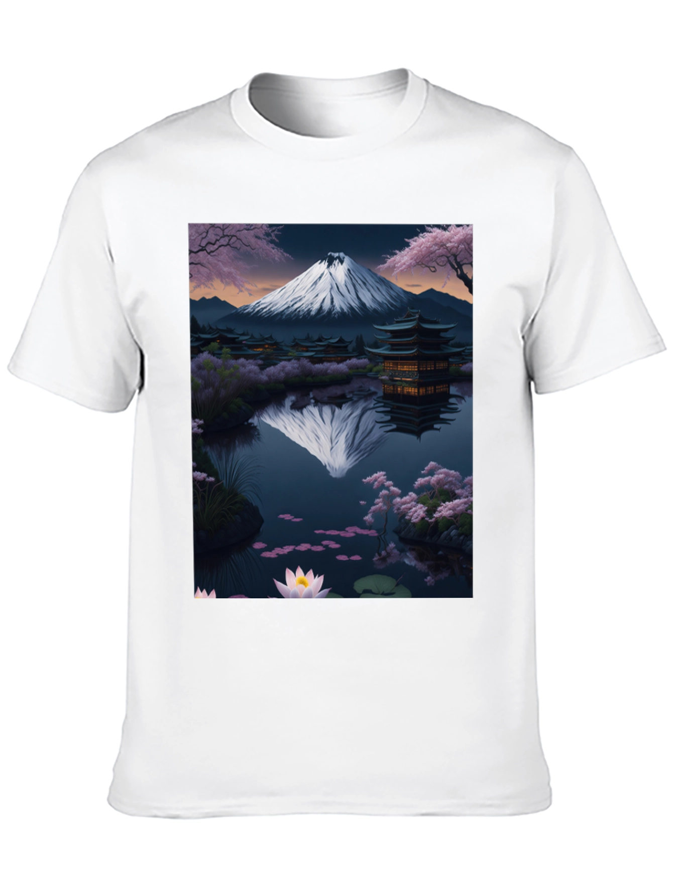 Mount Fuji Reflection Graphic Tee