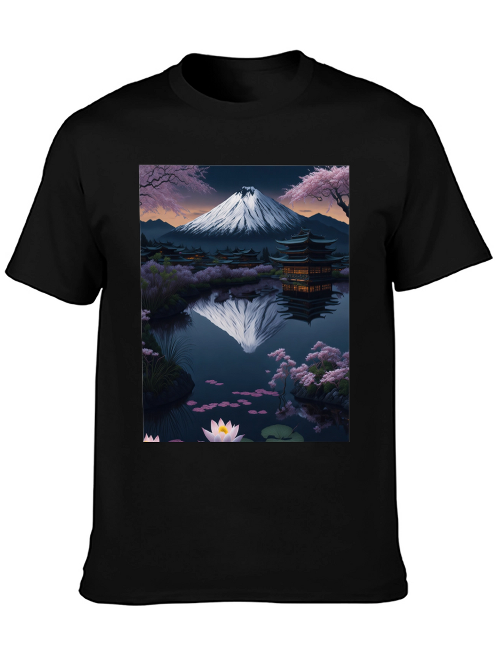 Mount Fuji Reflection Graphic Tee