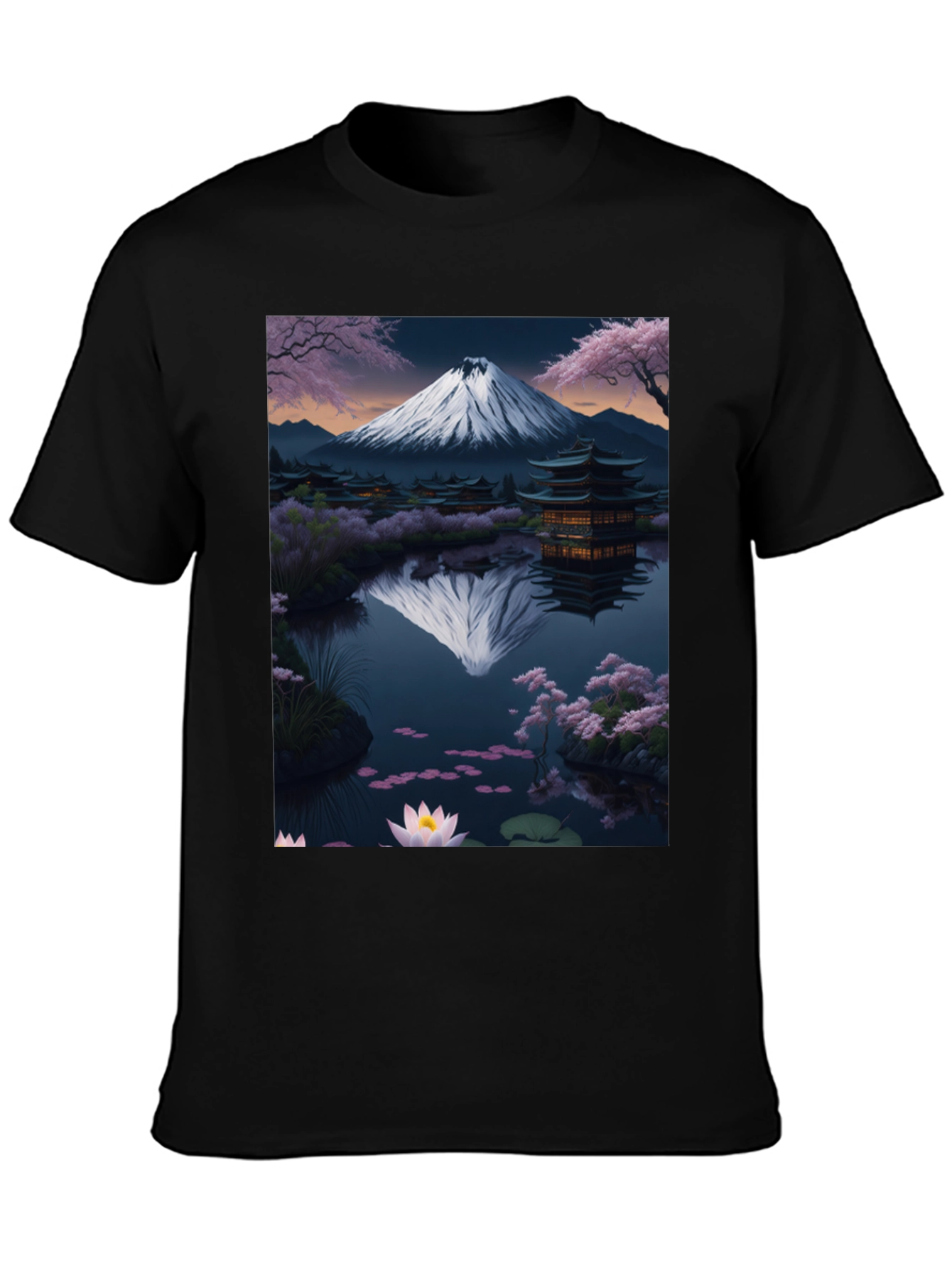 Mount Fuji Reflection Graphic Tee