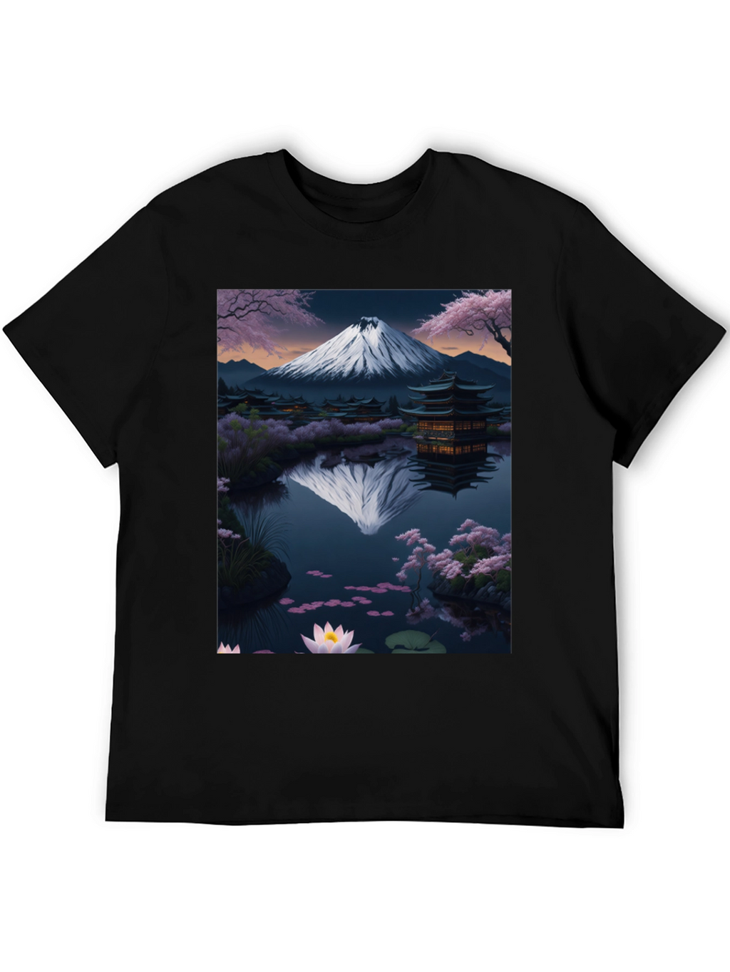 Mount Fuji Reflection Graphic Tee