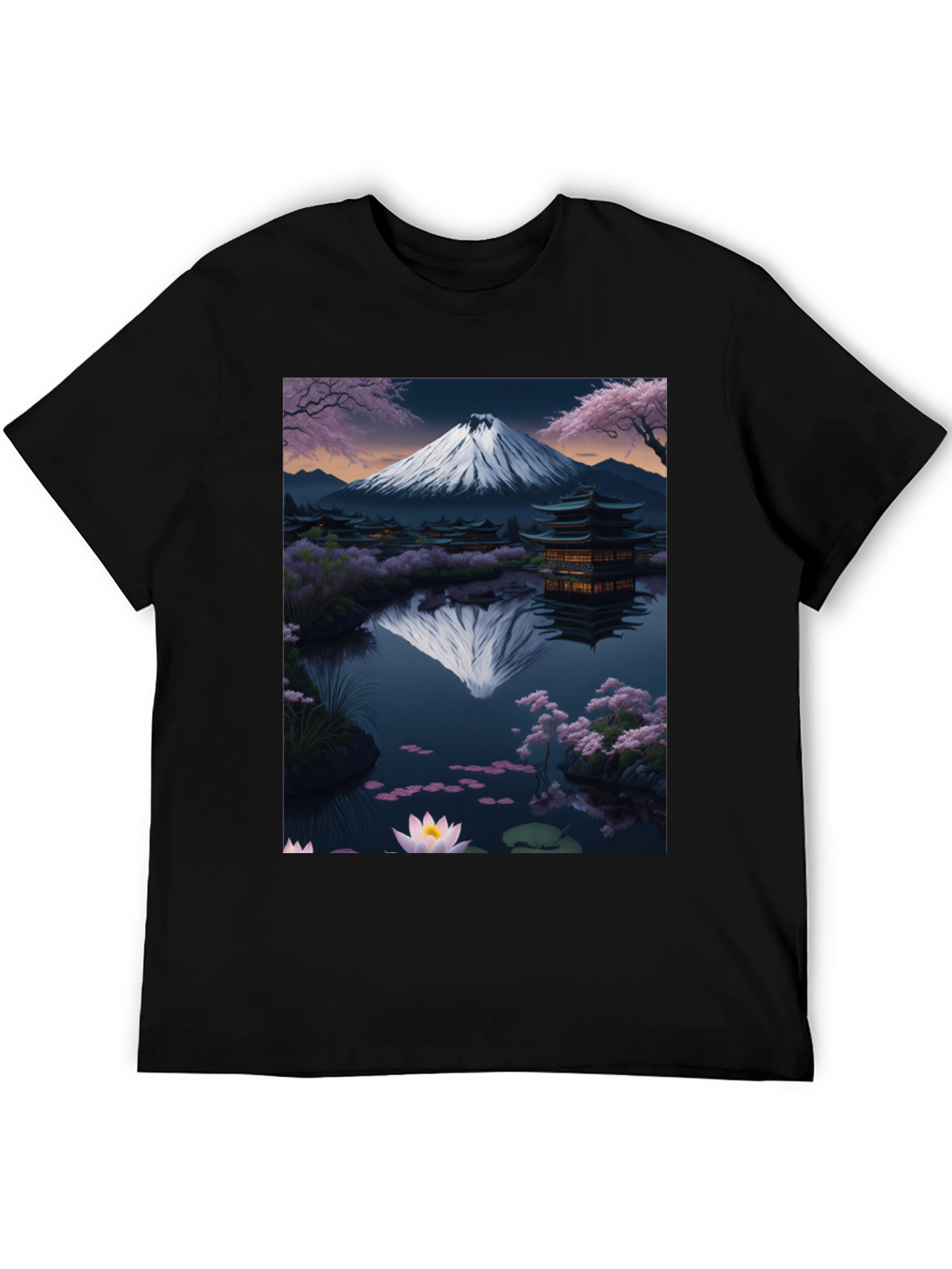 Mount Fuji Reflection Graphic Tee