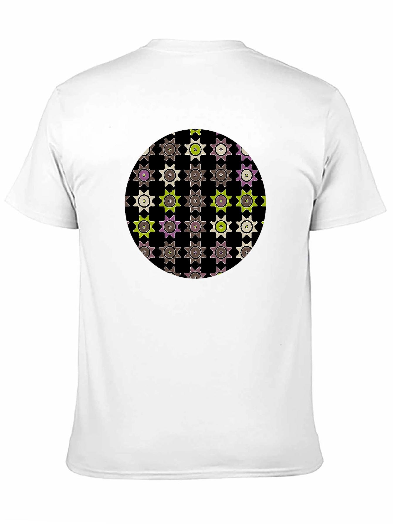 Geometric Print Black Tee