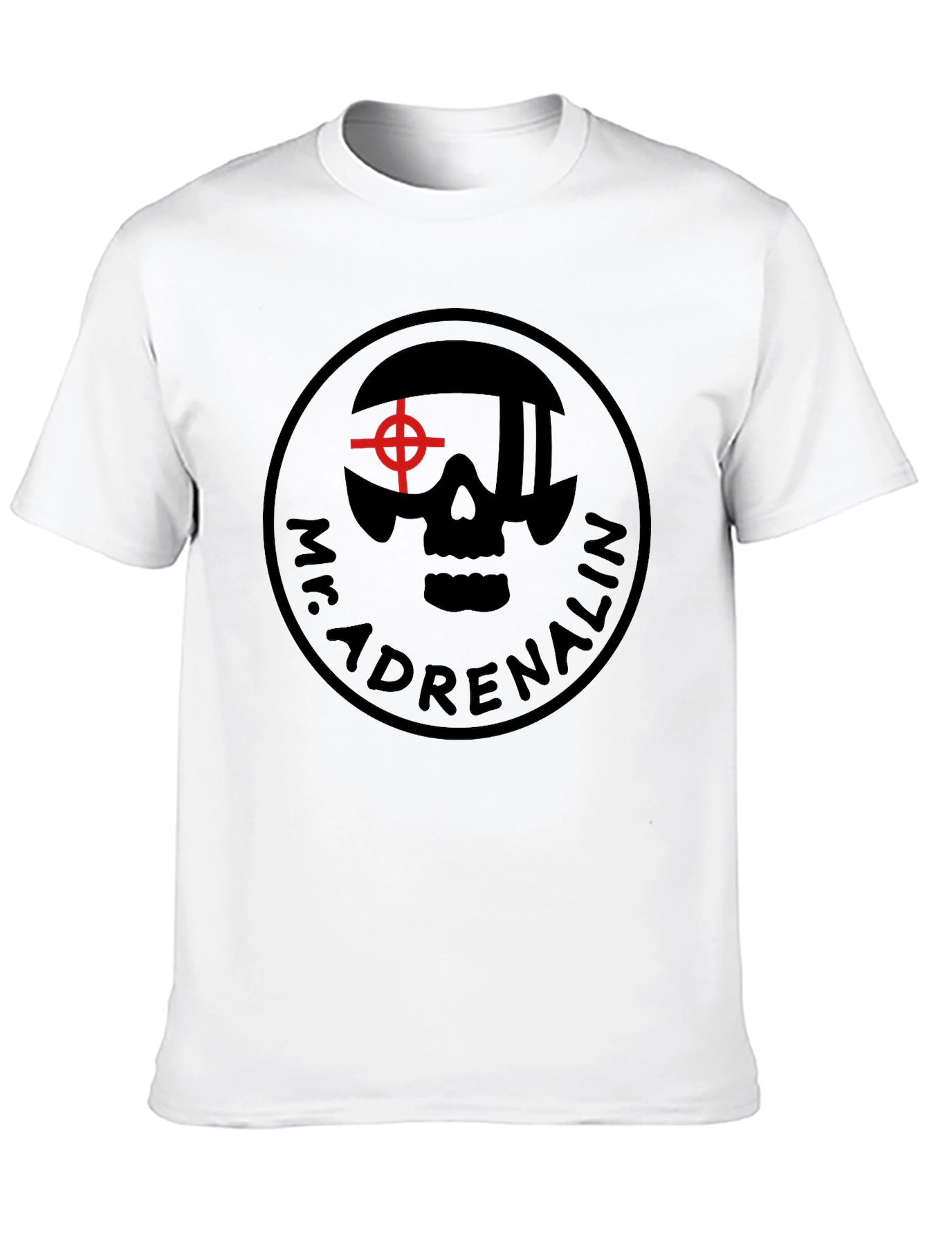 Mr. Adrenalin Skull Graphic Black T-Shirt