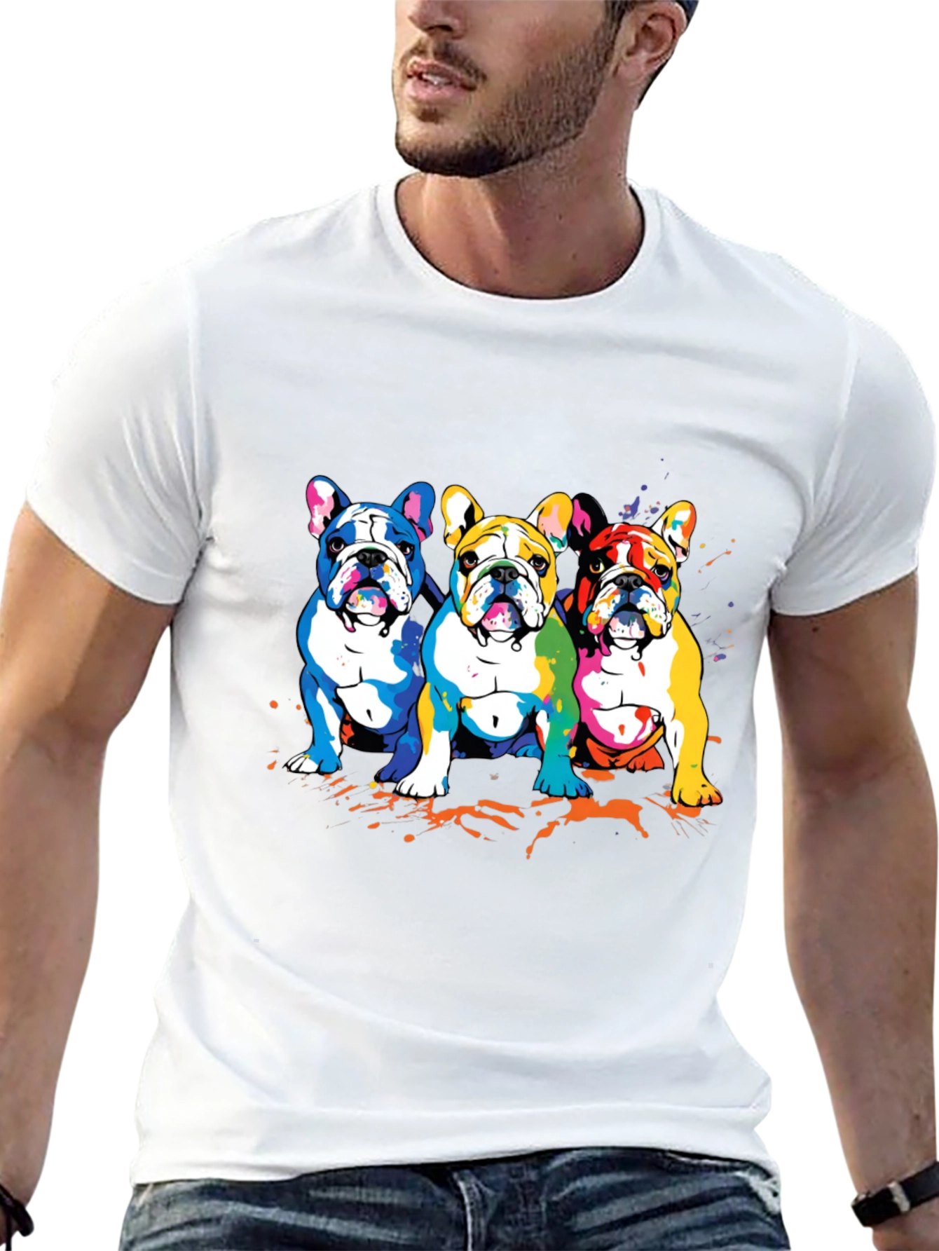 Colorful French Bulldog T-Shirt