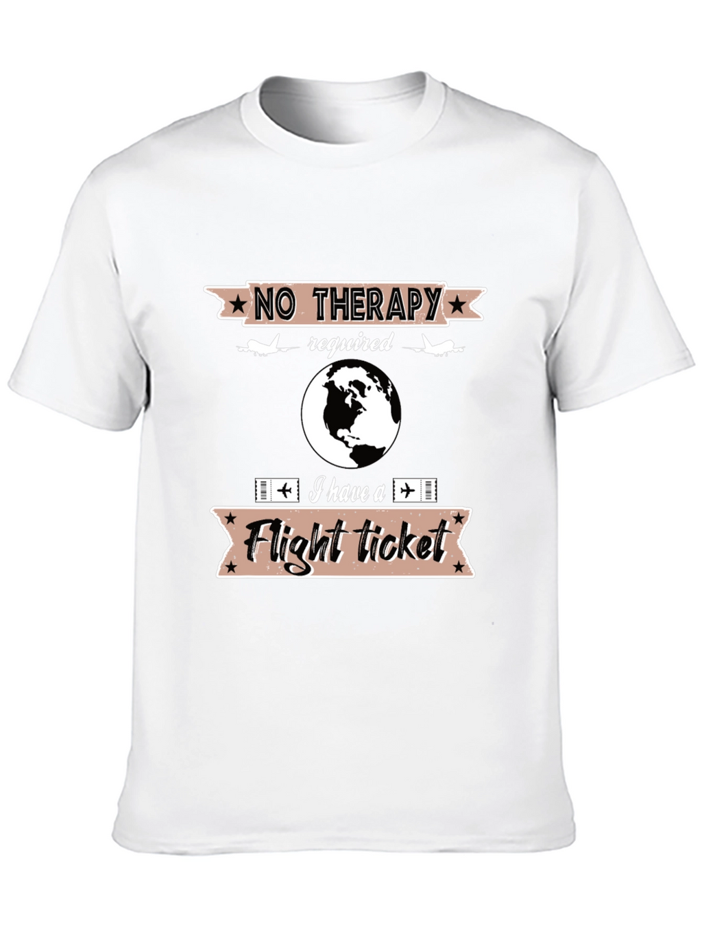 No Therapy Flight Ticket T-Shirt