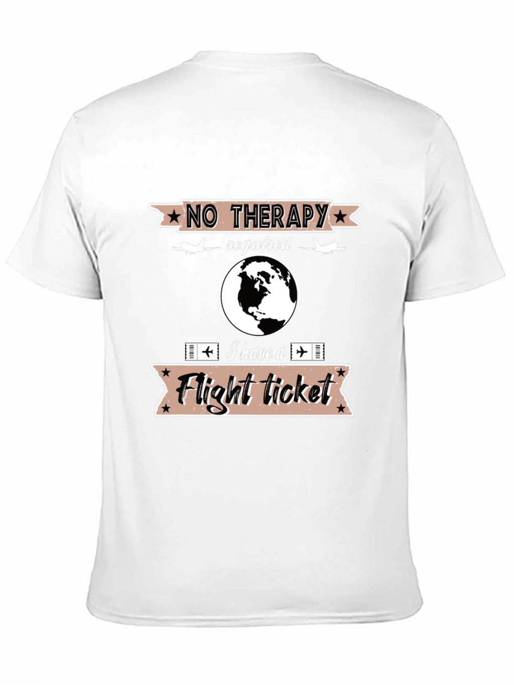 No Therapy Flight Ticket T-Shirt