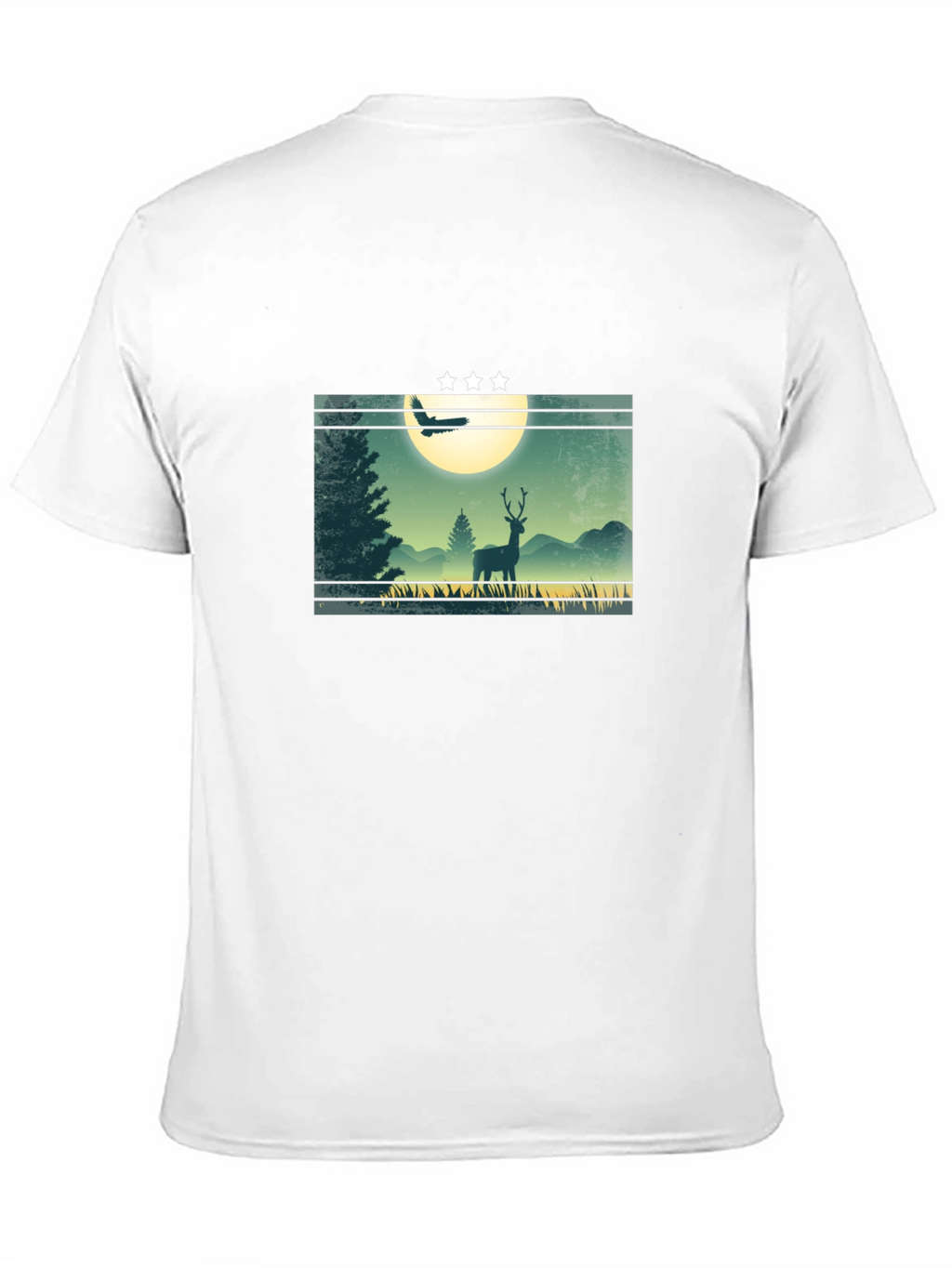 Nature Deer Graphic T-Shirt - Mens Black Tee