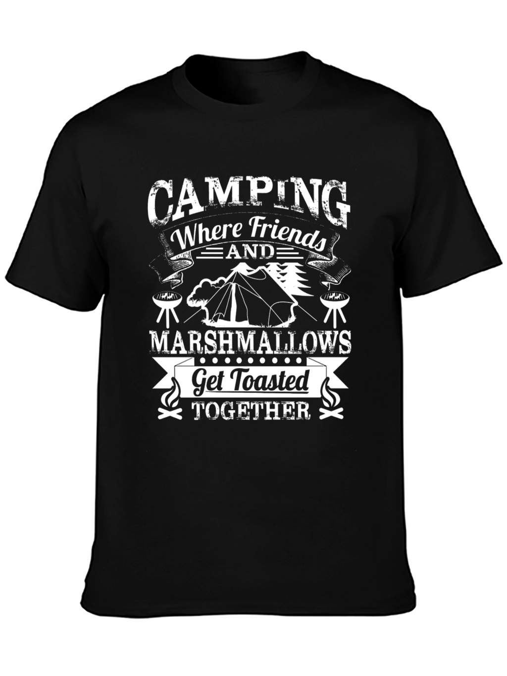 Camping Friends Marshmallows T-Shirt