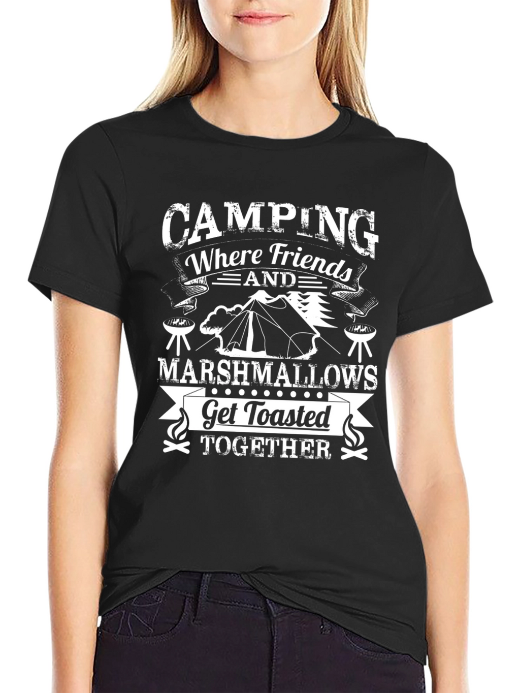 Camping Friends Marshmallows T-Shirt
