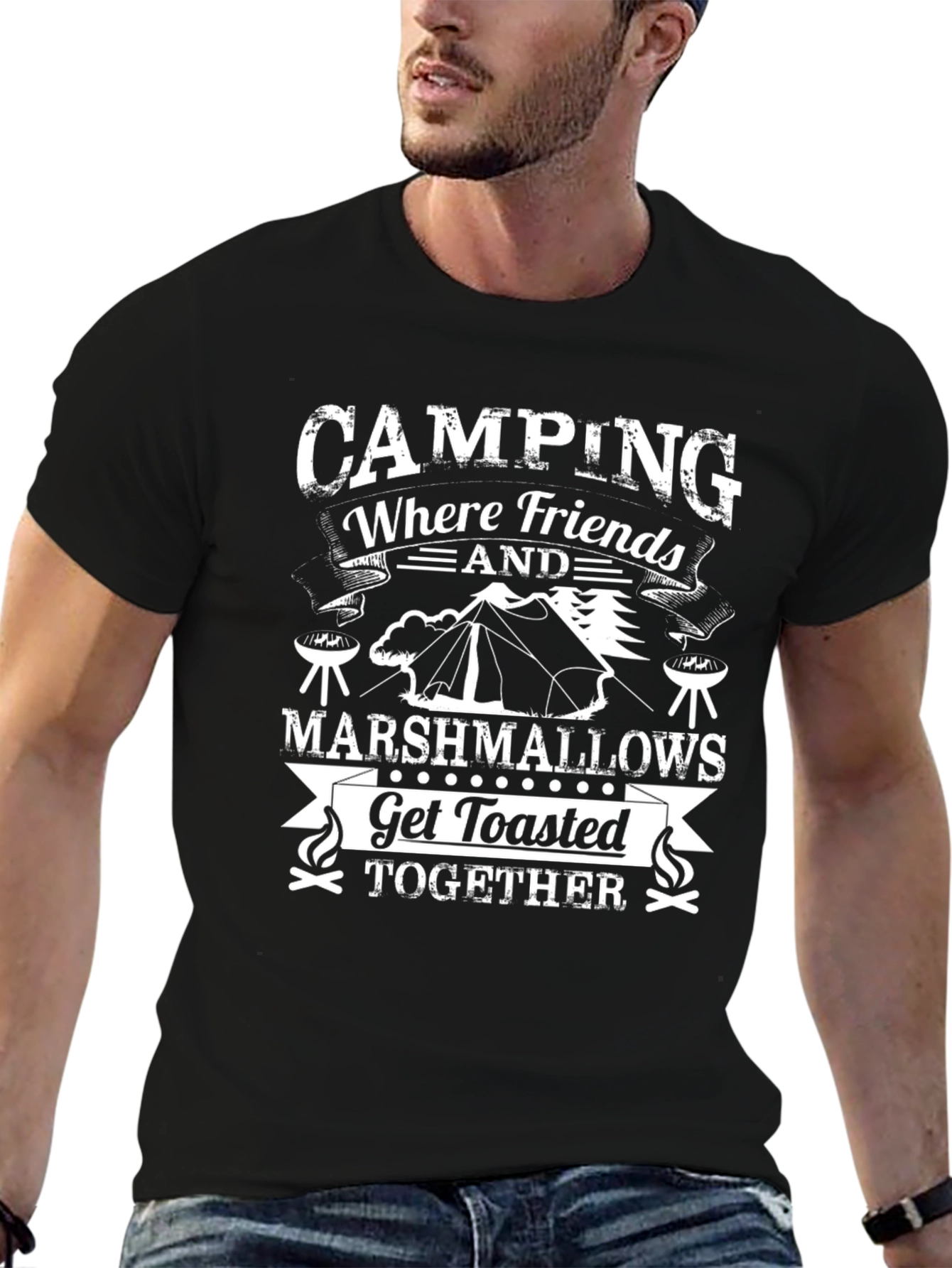 Camping Friends Marshmallows T-Shirt