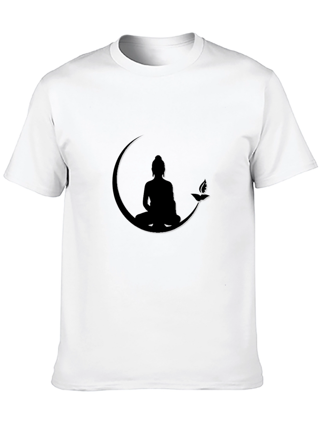 Buddha Moon Graphic Tee - Black