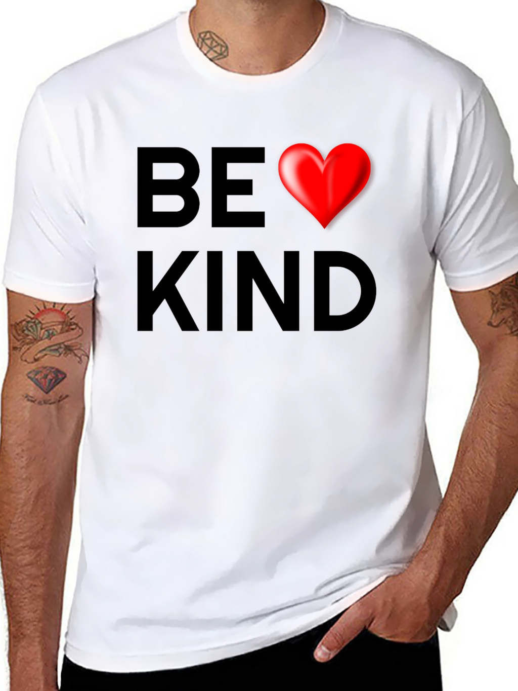 Be Kind Heart Graphic Tee - Soft Cotton Blend