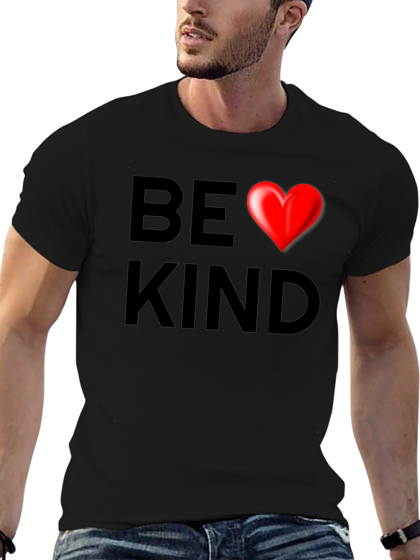 Be Kind Heart Graphic Tee - Soft Cotton Blend
